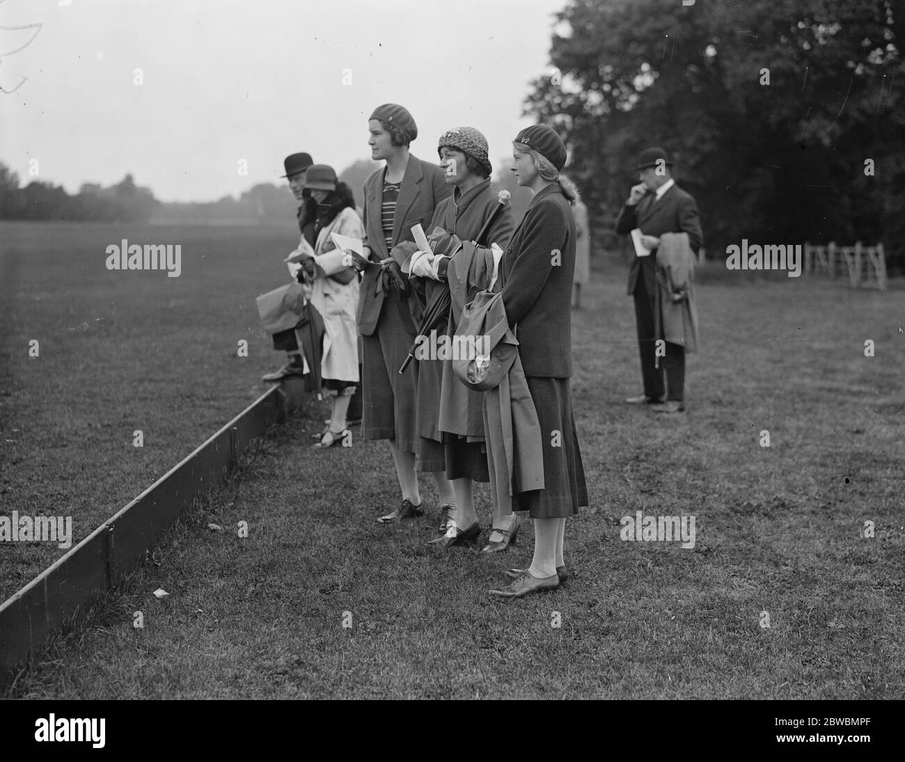 Au spectacle de chevaux et de polos Ranelagh. Mme Dorothy Lawson , Mme John Lawson et Mlle Alison Lawson . 1931 Banque D'Images