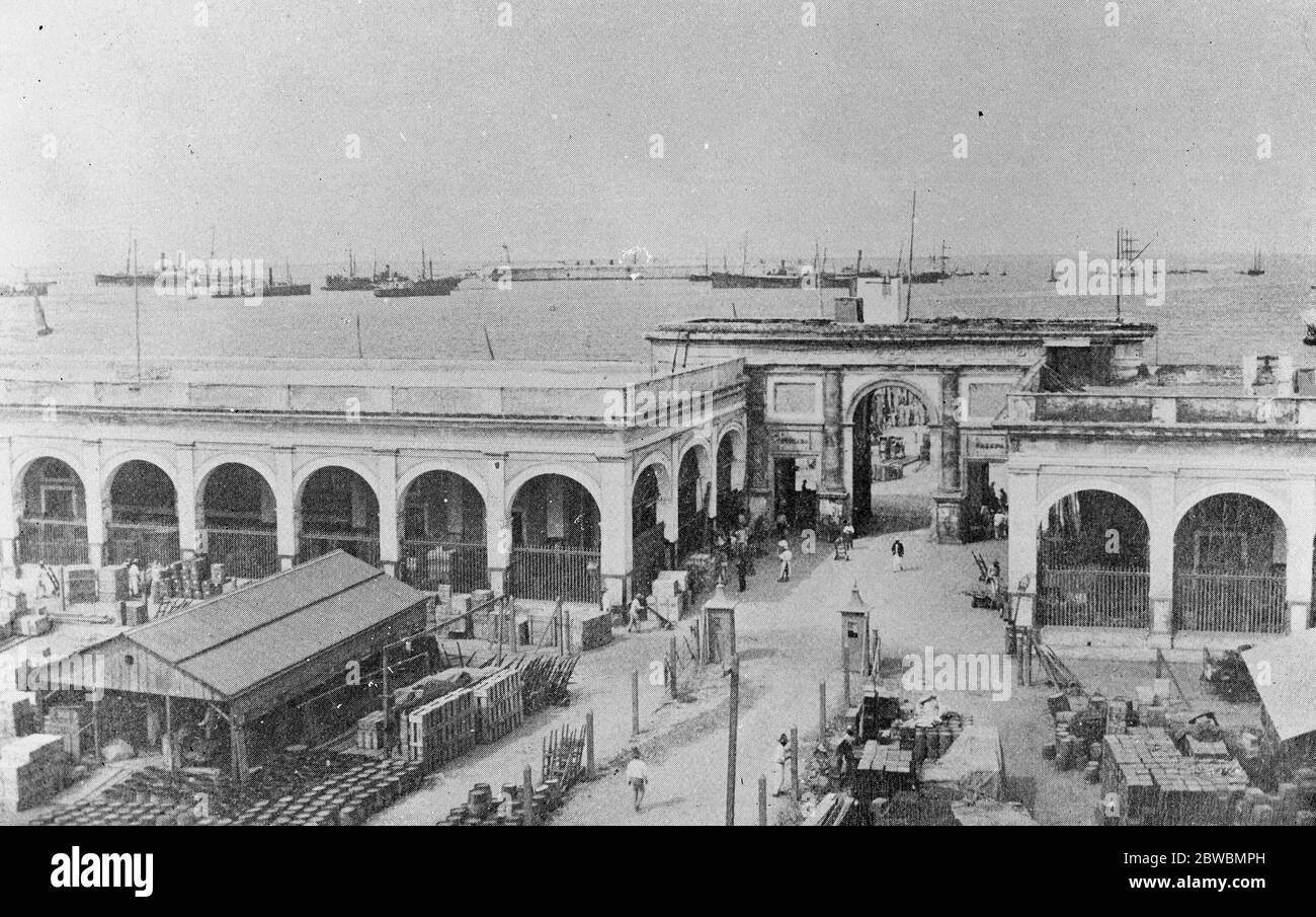 Vera Cruz Harbour 21 janvier 1920 Banque D'Images