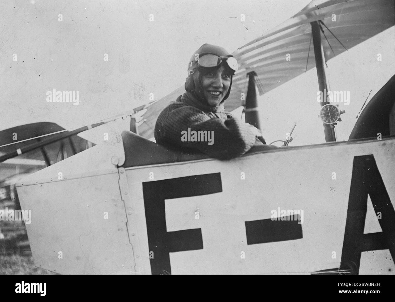 MMPLE Bollet les aviateurs français qui ont réussi à voler le canal 14 octobre 1920 Banque D'Images