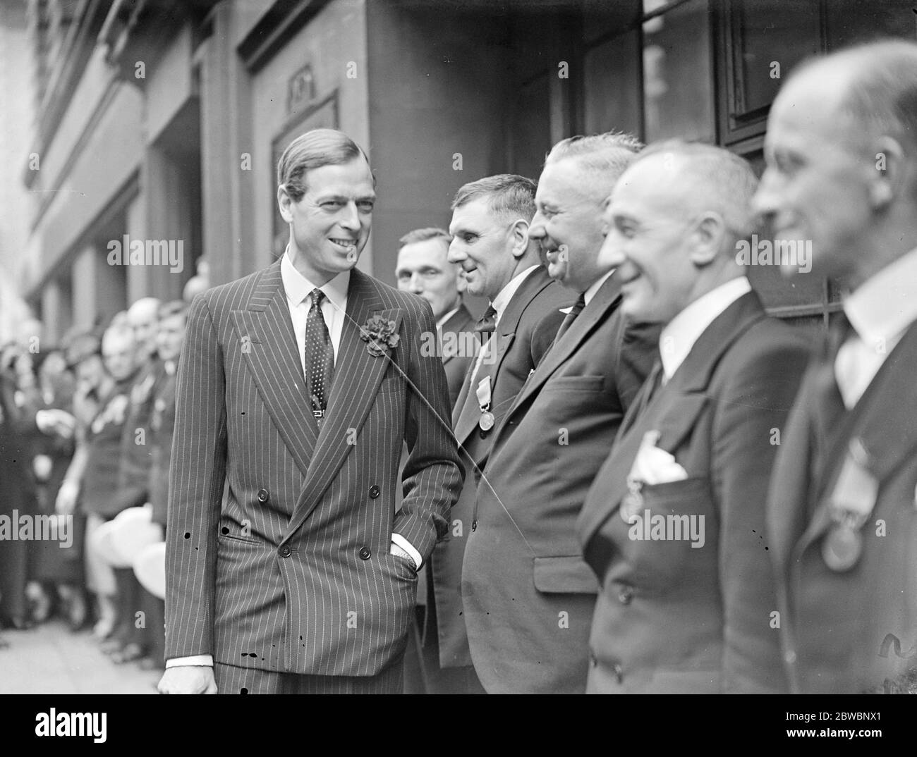 Le duc de Kent et les héros de Lifeboat 11 juin 1938 Banque D'Images