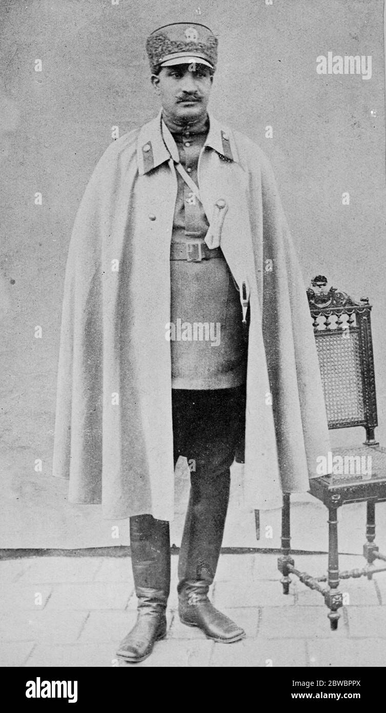 L'homme du moment en Perse . H H Reza Khan , Premier ministre et ministre de la Guerre . 8 avril 1925 Banque D'Images