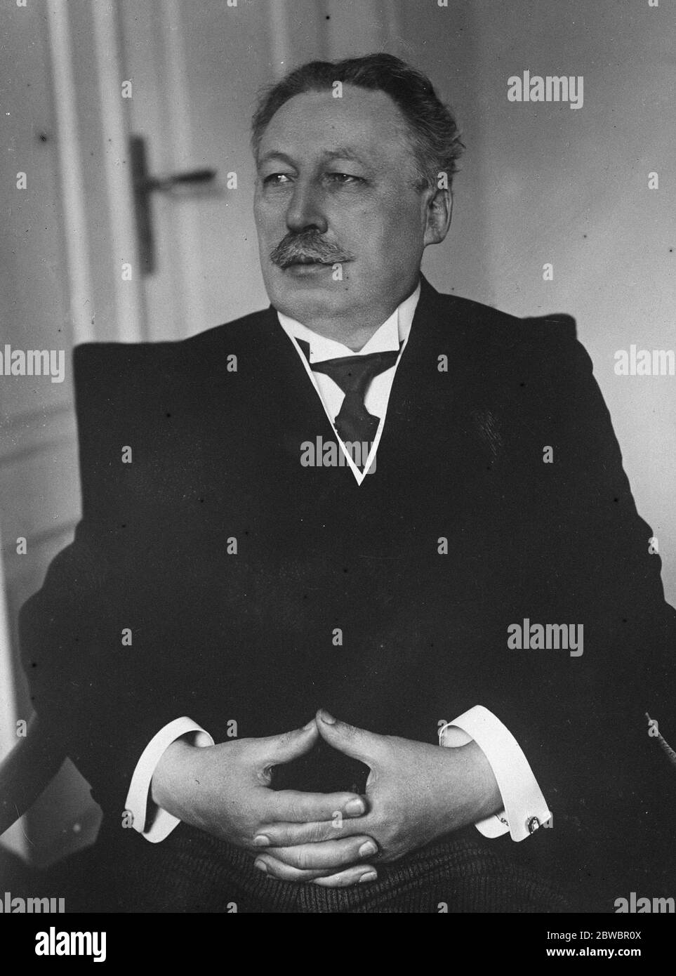 Un homme du moment en Pologne . M . Wojciech Trampczynski , Président de la Diète , et maréchal du Sénat . 1er juin 1926 Banque D'Images