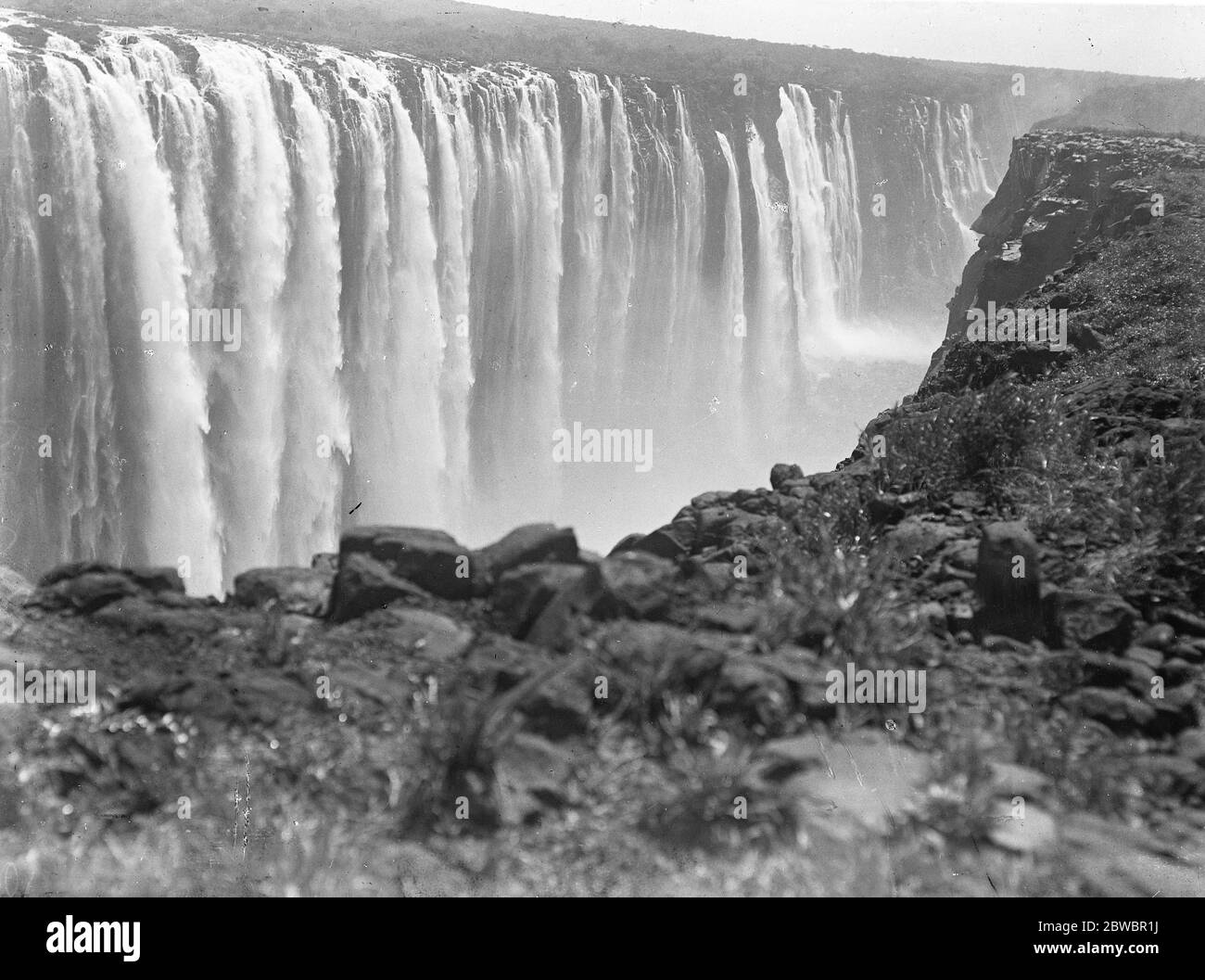 Chutes Victoria en Afrique australe sur le fleuve Zambèze 1910 Banque D'Images