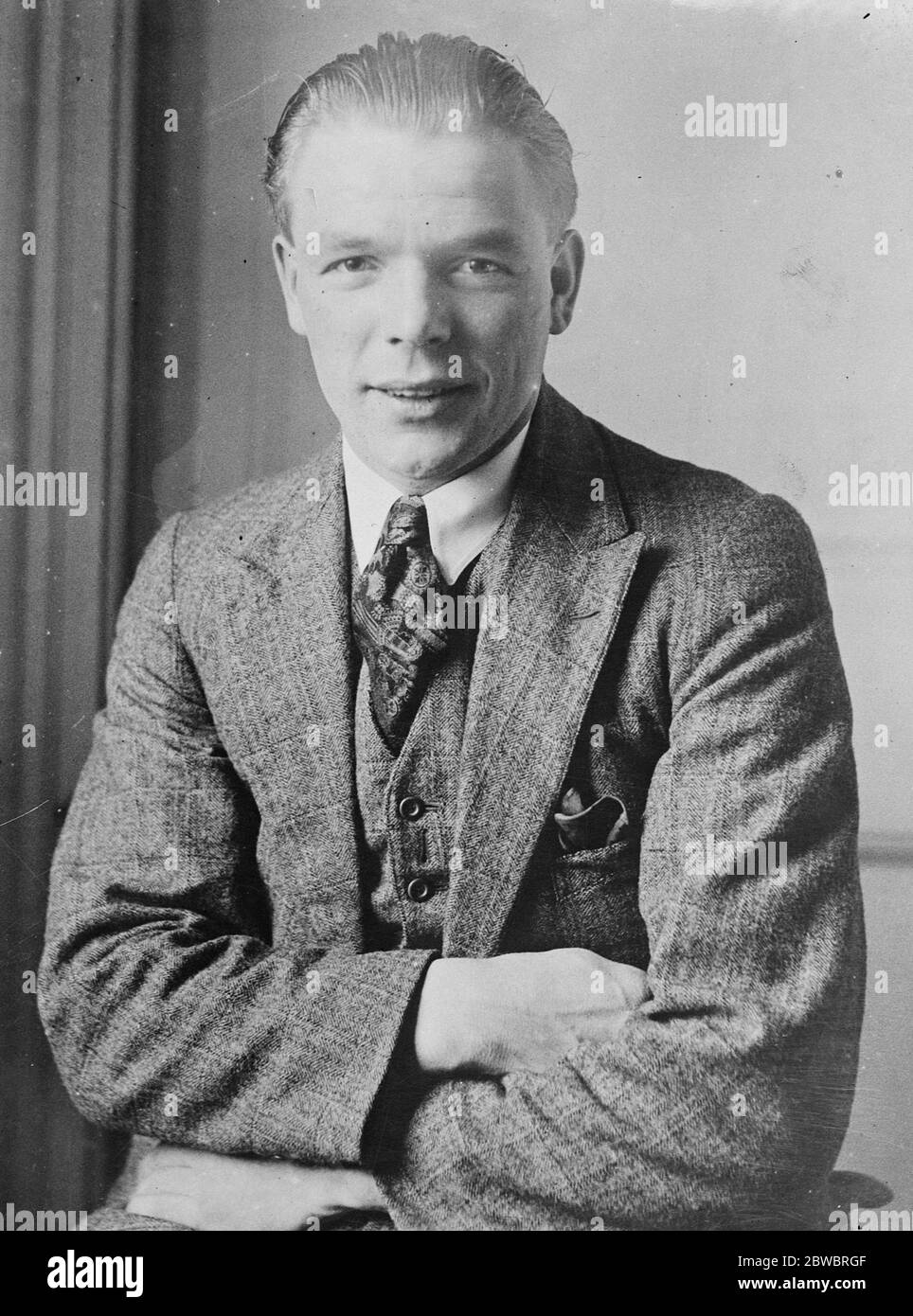 English Rugby International signe pour le football . Le club de football de l'association Liverpool a réalisé la première capture sensationnelle de la saison de clôture . Ils ont signé J Brough , de Silloth , Cumberland . J brut . 5 mai 1925 Banque D'Images
