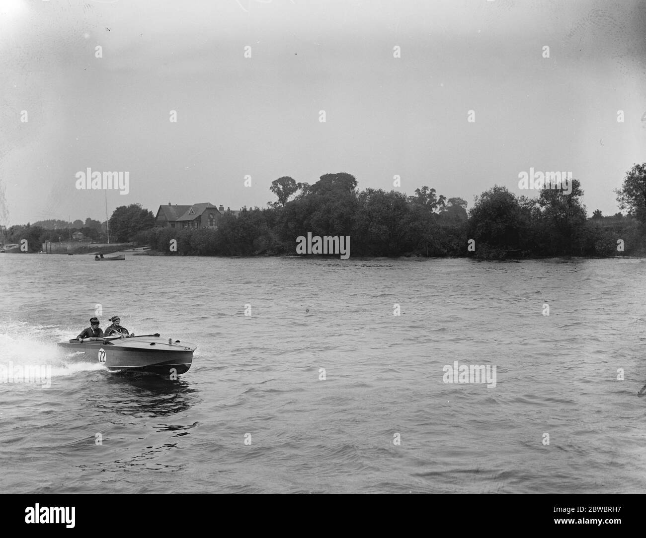 Essais en bateau à moteur sur la Tamise Z2 pendant la course du 6 juin 1925 Banque D'Images