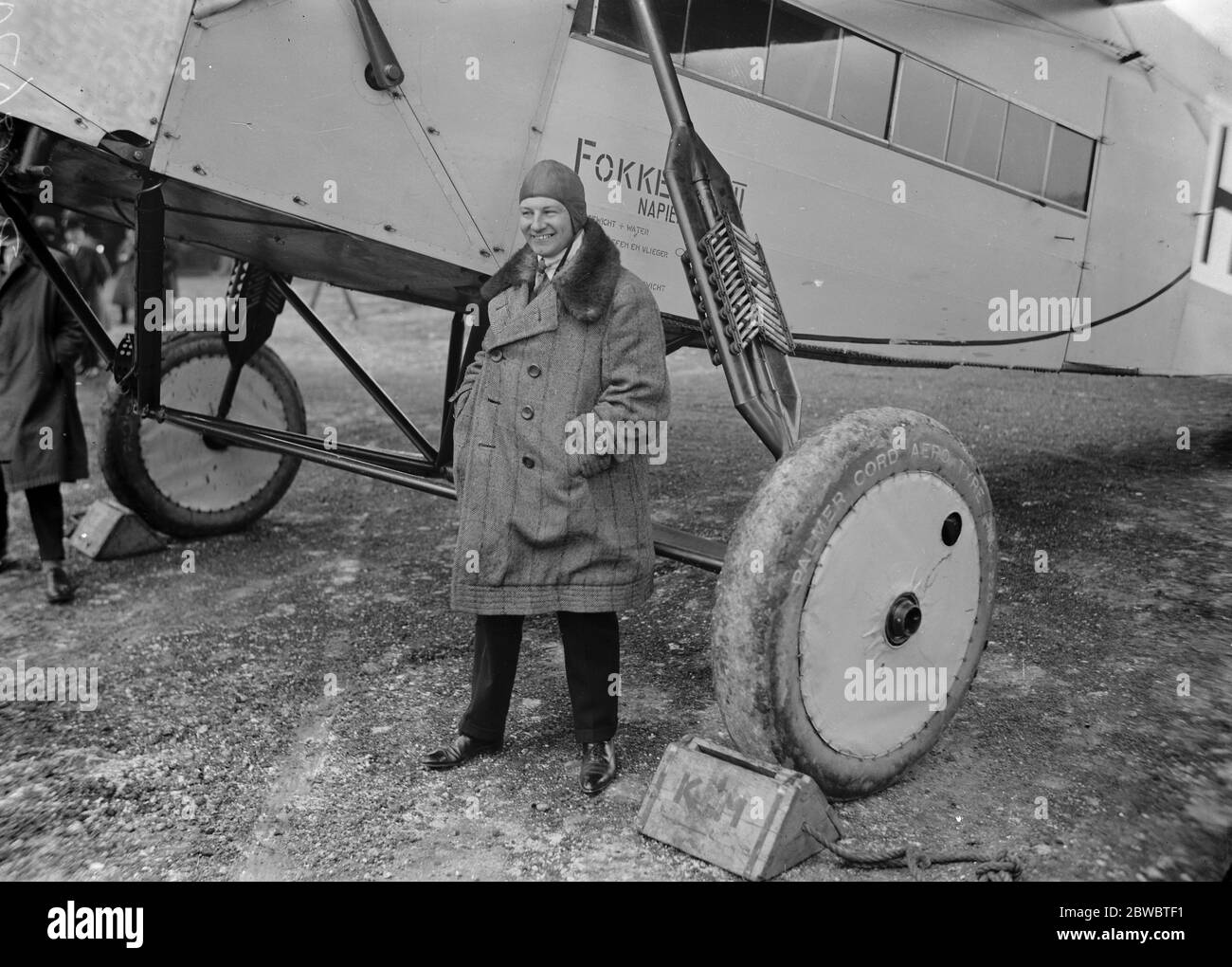 M Fokker démontre son monoplan de sécurité non plongée à Croydon 15 avril 1925 Banque D'Images