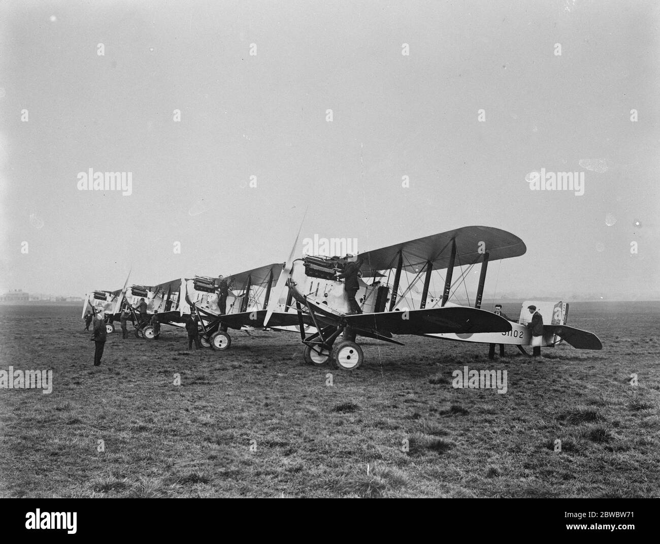 Vol du Caire à Cape Town . Les quatre avions biplanes Fairey III , qui sous le commandement de Win COM Pulford , font le vol du Caire au Cap . 1926 Banque D'Images
