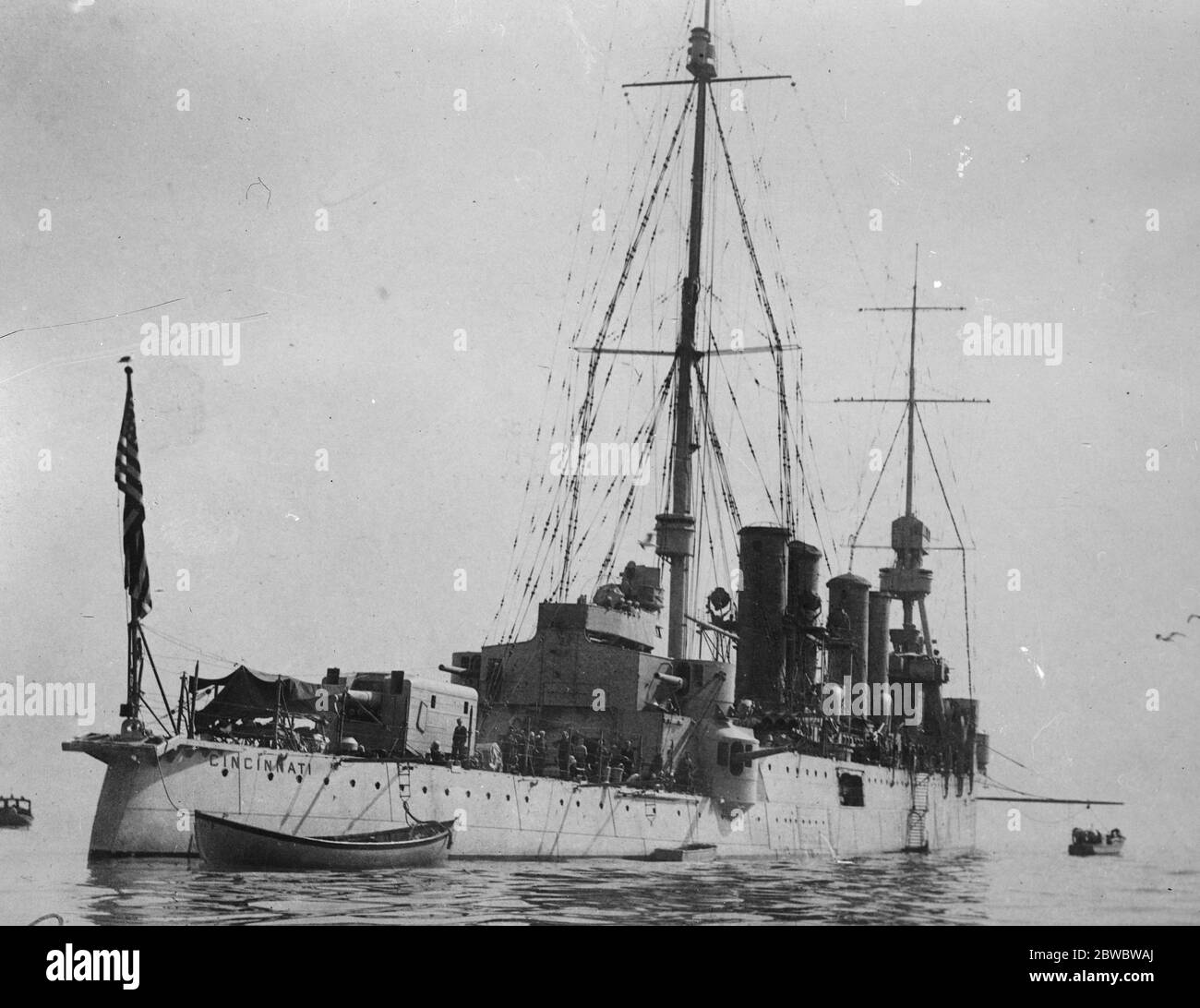 Le scout américain Cruiser Cincinnati . 18 avril 1927 Banque D'Images