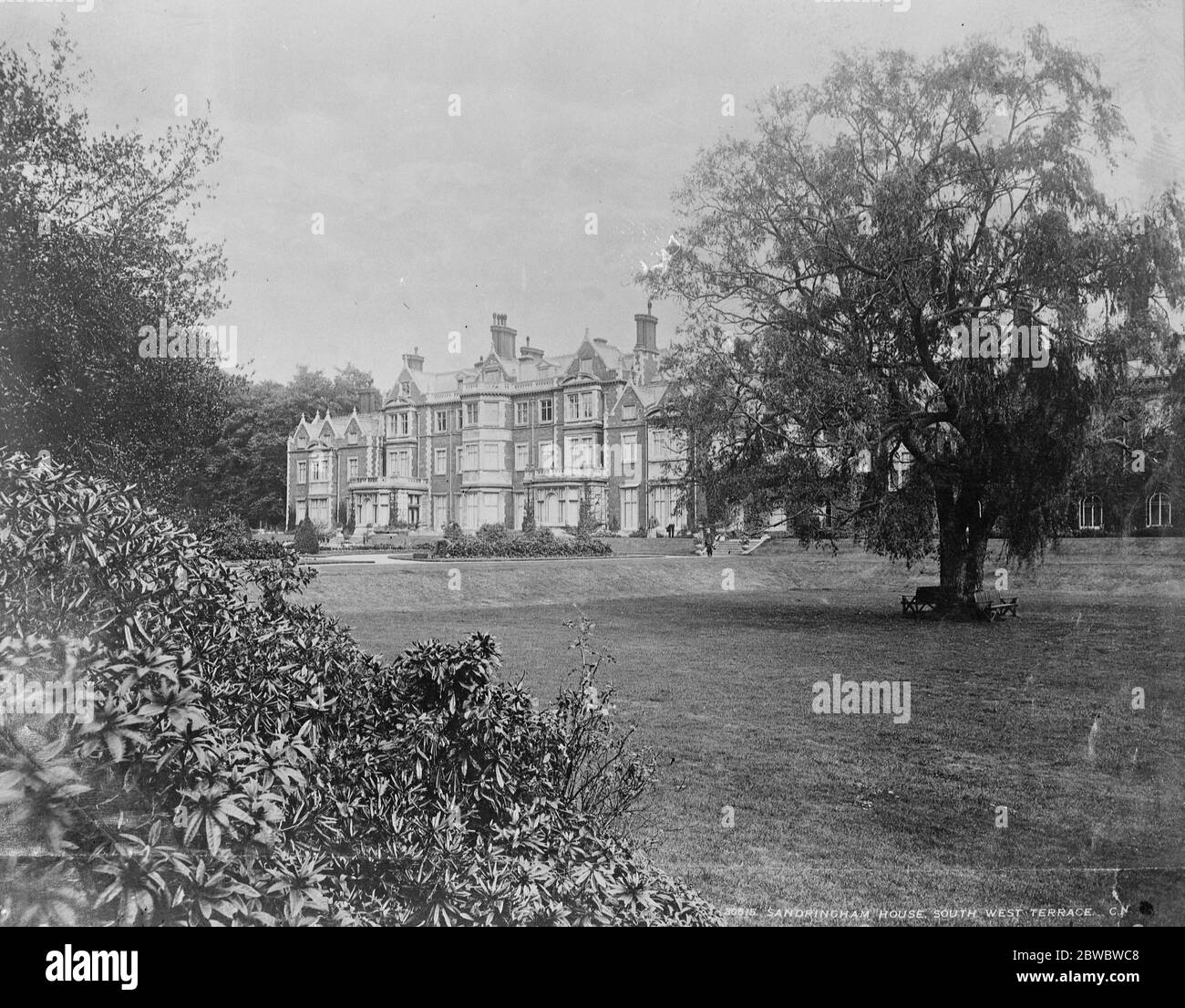 Maladie grave de la reine Alexandra . Sandringham House , Norfolk , où HM est couché seriousl ill . 19 novembre 1925 Banque D'Images