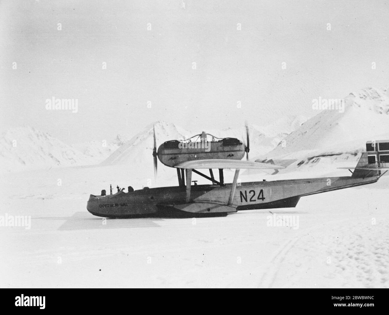 Premières photographies du début de l'Amundsen Ellsworth N 24 à partir du 17 juin 1925 Banque D'Images