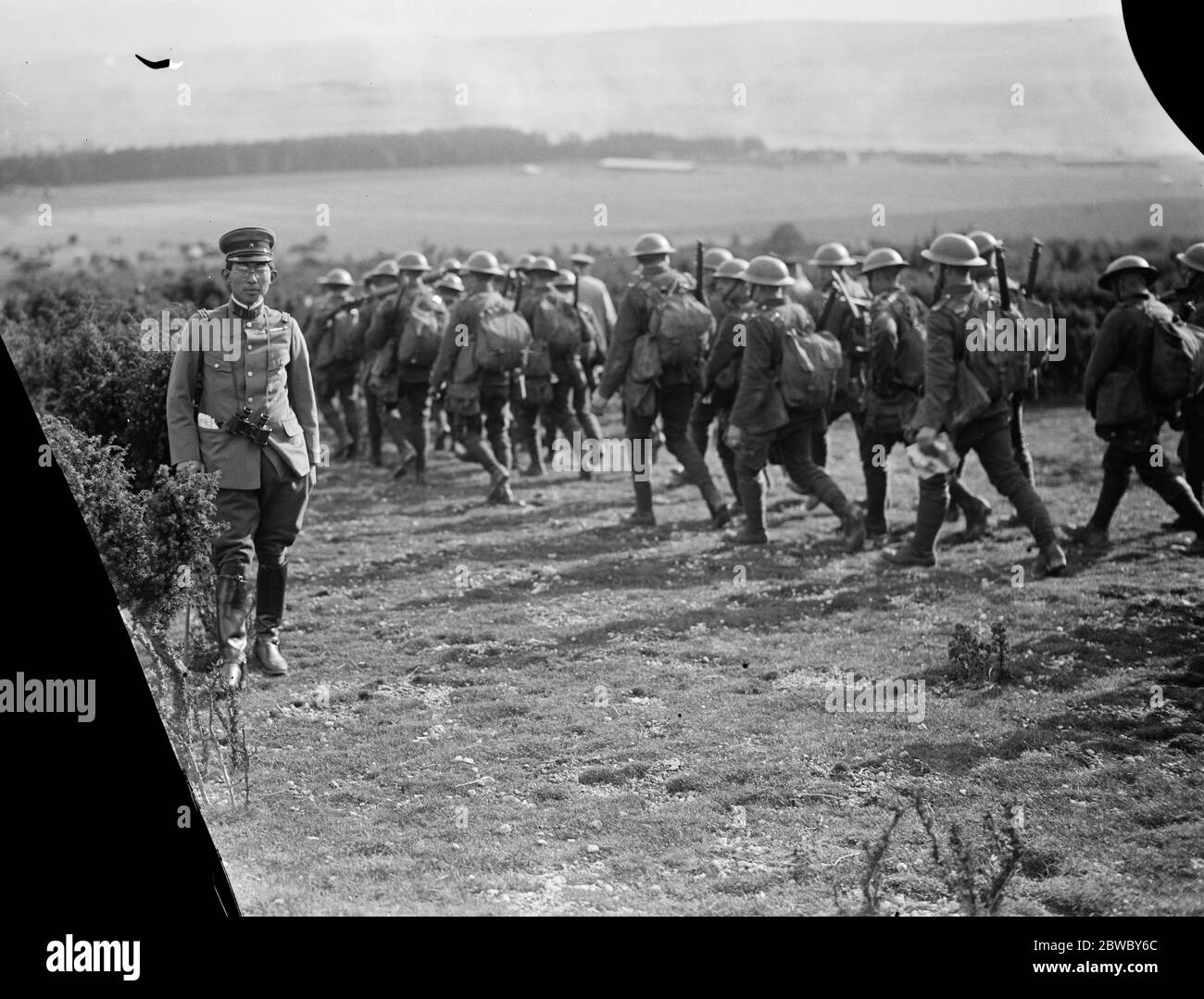 Manœuvres de l'armée dans le Wiltshire . 24 septembre 1925 Banque D'Images