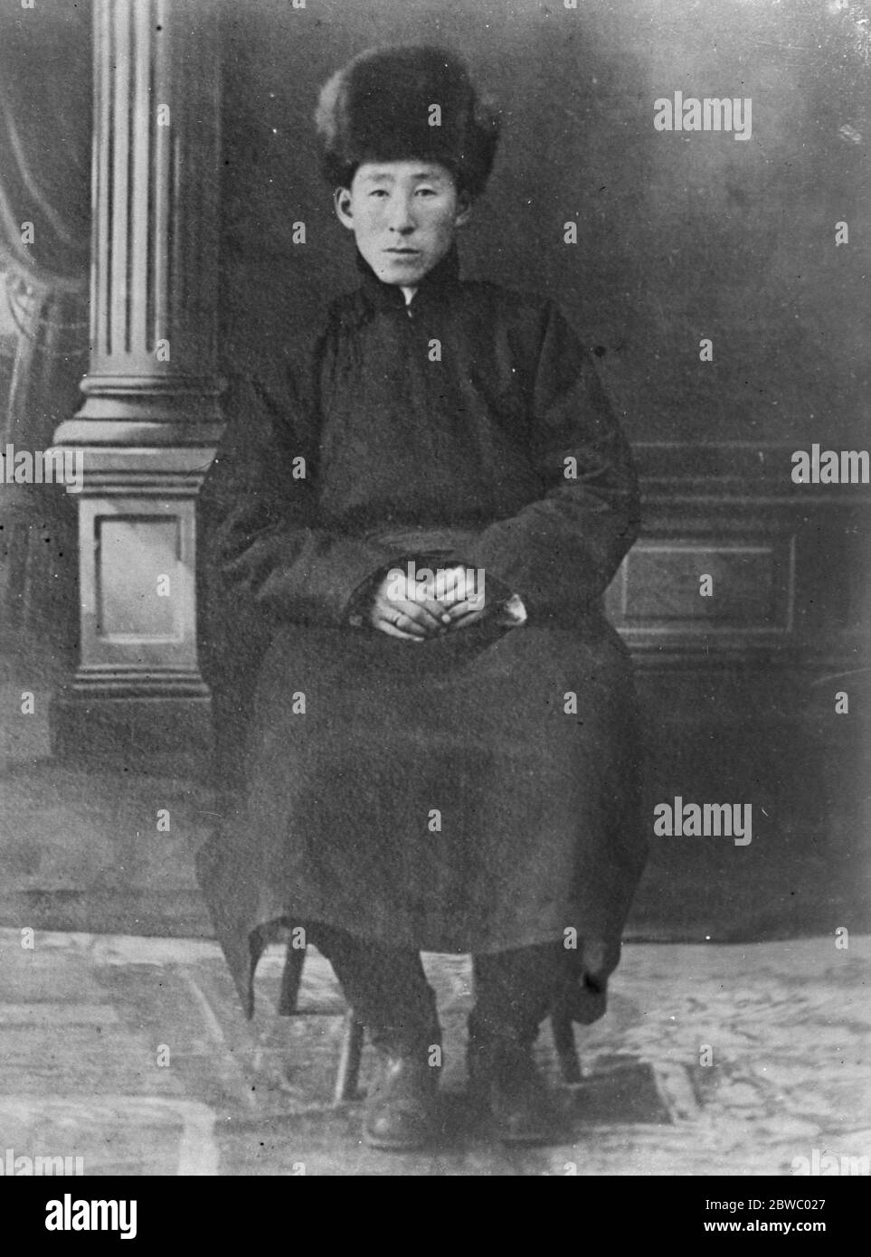 Une personnalité extrême-orientale . M. DMA Damra , Président du Grand Conseil de Mongolie , qui est entré dans l' Union de la République soviétique . 22 janvier 1925 Banque D'Images