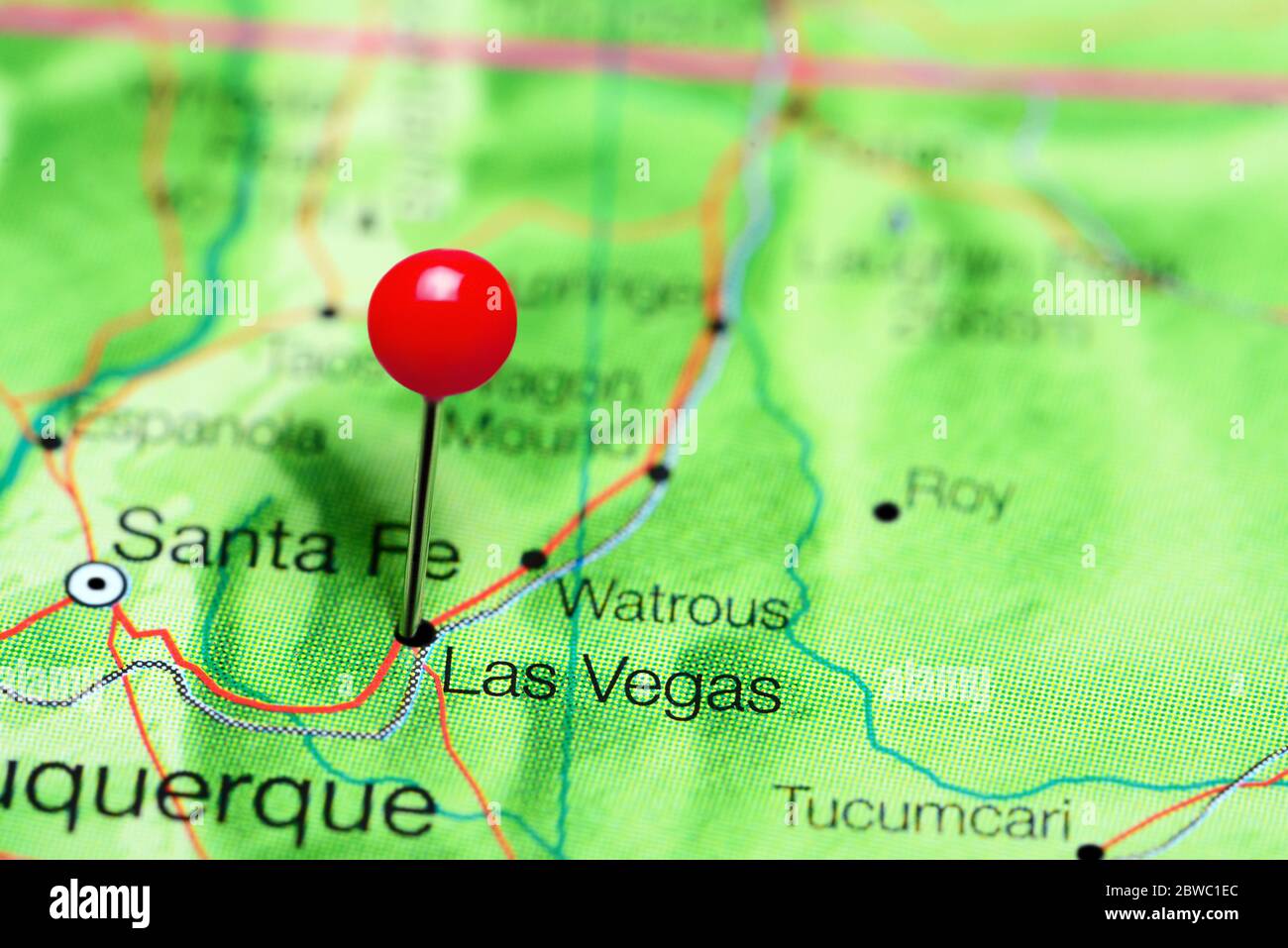 Las Vegas a épinglé sur une carte du Nouveau-Mexique, États-Unis Photo  Stock - Alamy
