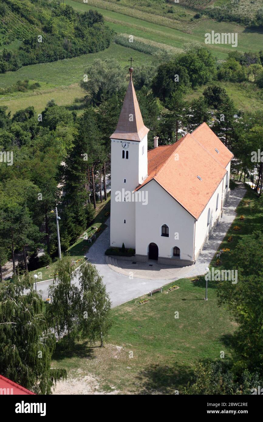 Église paroissiale de Sainte-Anne à Sveta Jana, Croatie Banque D'Images