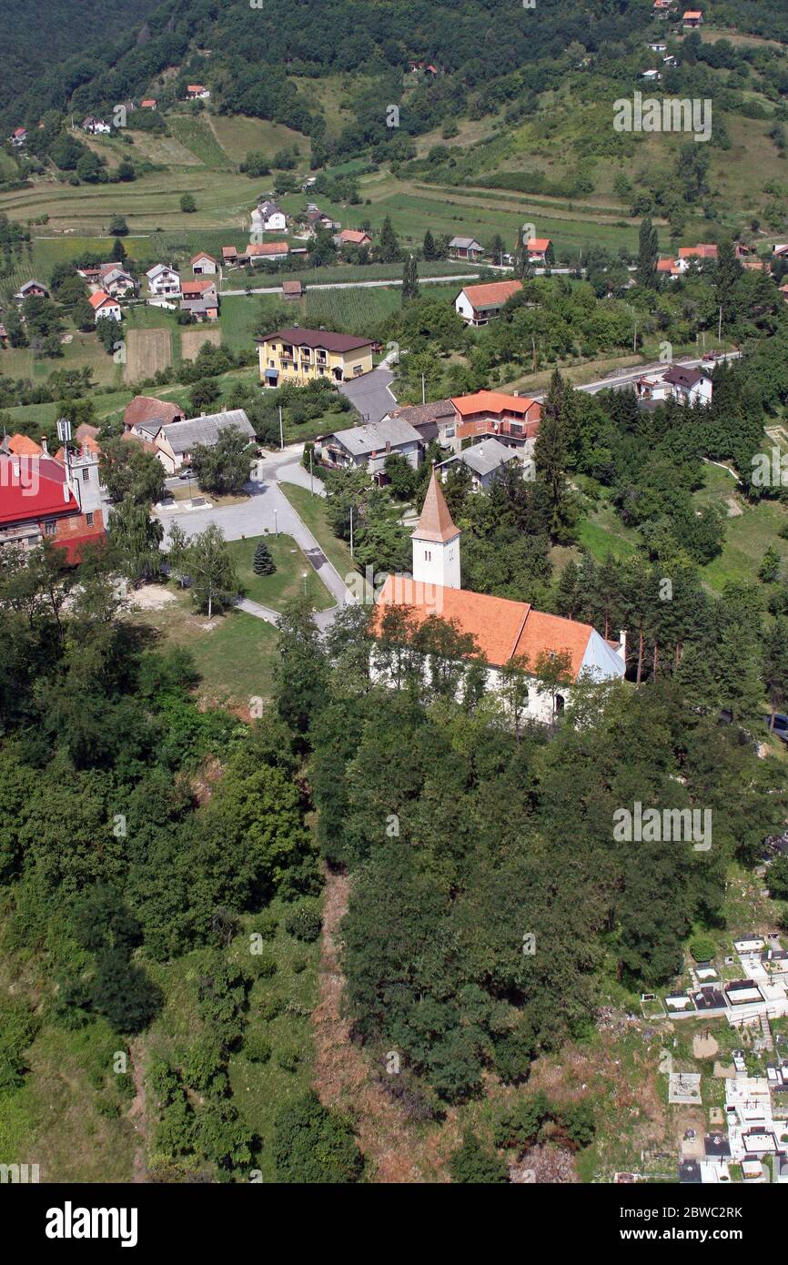 Église paroissiale de Sainte-Anne à Sveta Jana, Croatie Banque D'Images