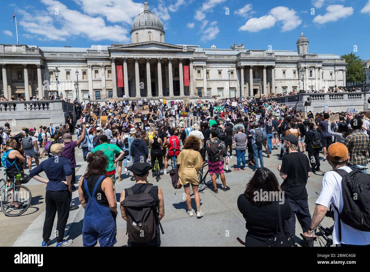 #BlackLivesMatter manifestation de solidarité à Londres Banque D'Images