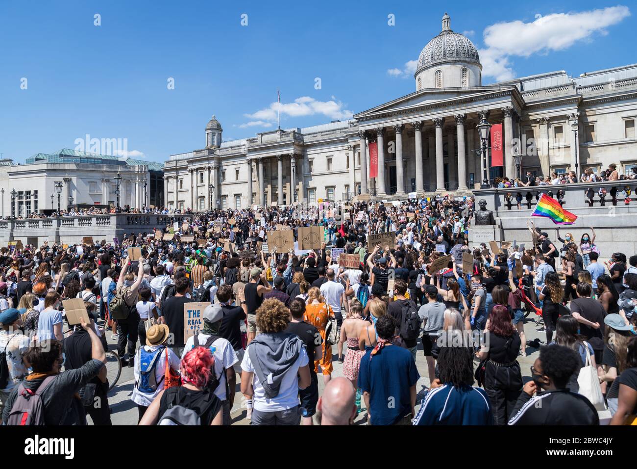 #BlackLivesMatter manifestation de solidarité à Londres Banque D'Images