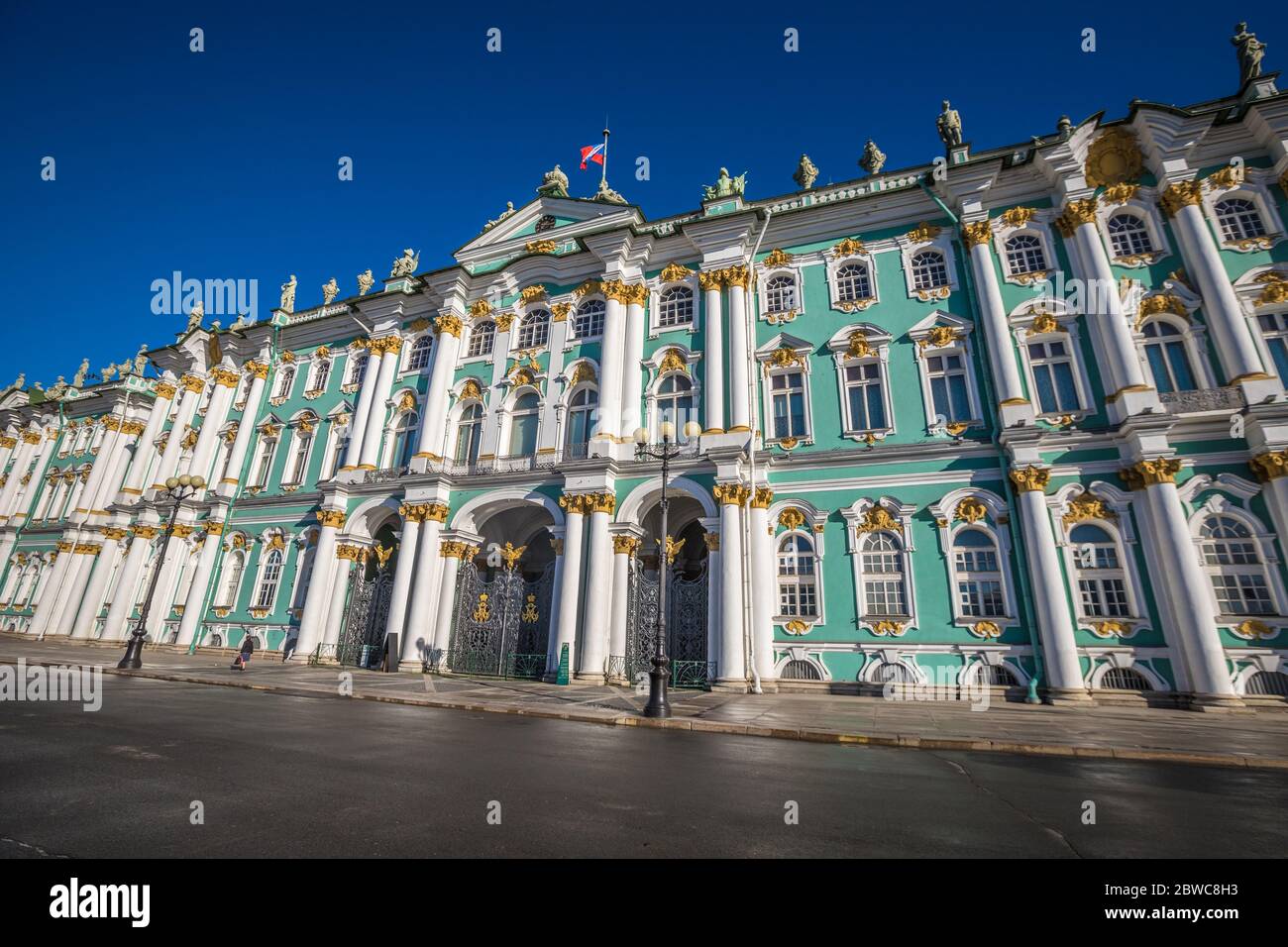 Façade du Palais d'hiver à Saint-Pétersbourg Banque D'Images