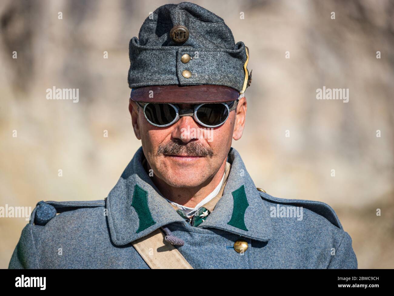 Italie Veneto Dolomites - Lagazuoi Piccolo - Andrea Orsi - Reenactor historique Banque D'Images