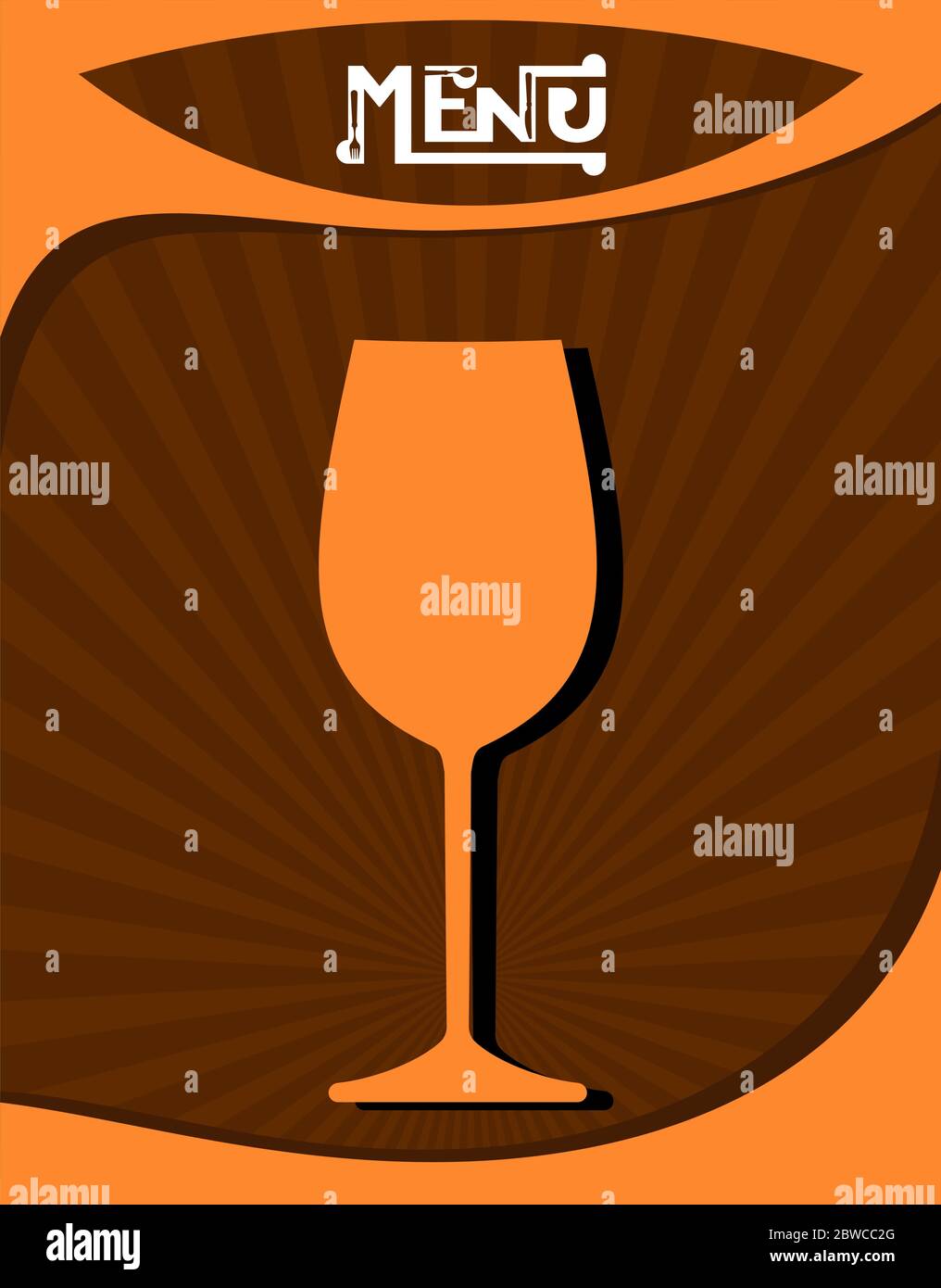 Illustration vectorielle du modèle de conception de carte Wine Menu Illustration de Vecteur