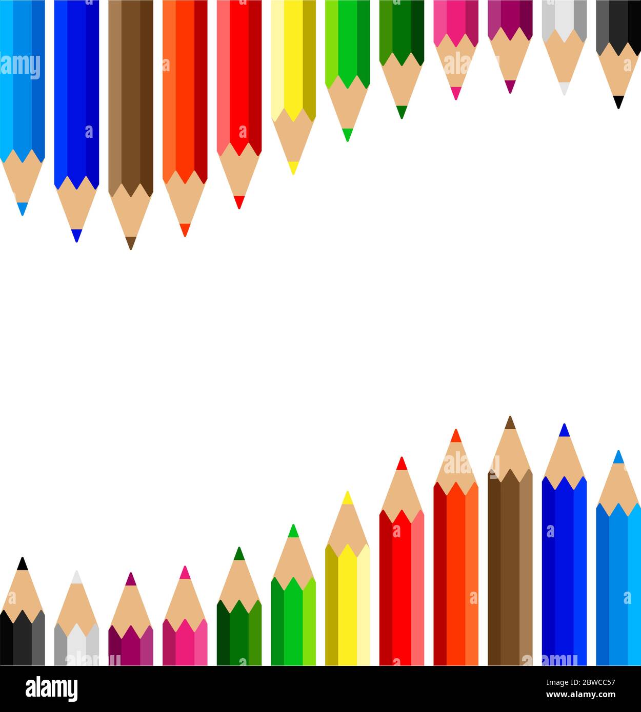 Ensemble crayons de couleur Illustration vectorielle Illustration de Vecteur