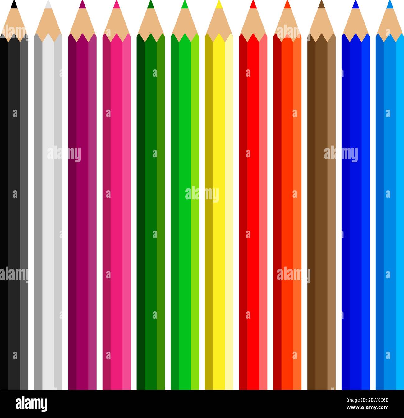 Ensemble crayons de couleur Illustration vectorielle Illustration de Vecteur