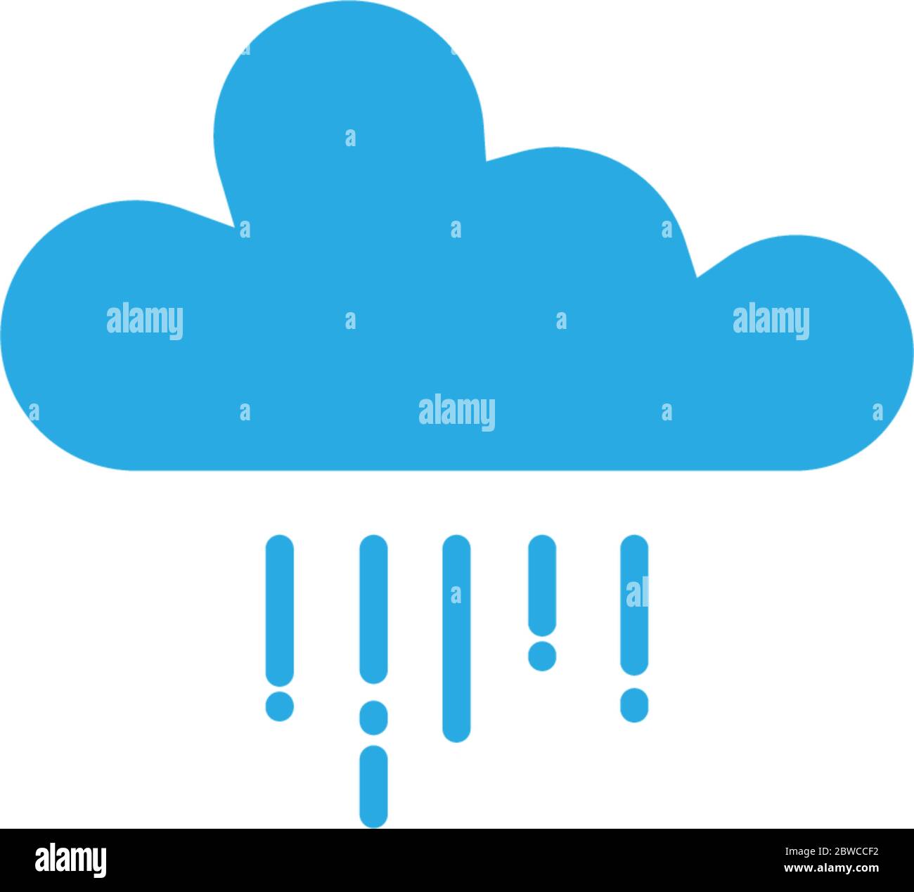 Illustration du concept d'icône de logo Rainy Cloud Illustration de Vecteur