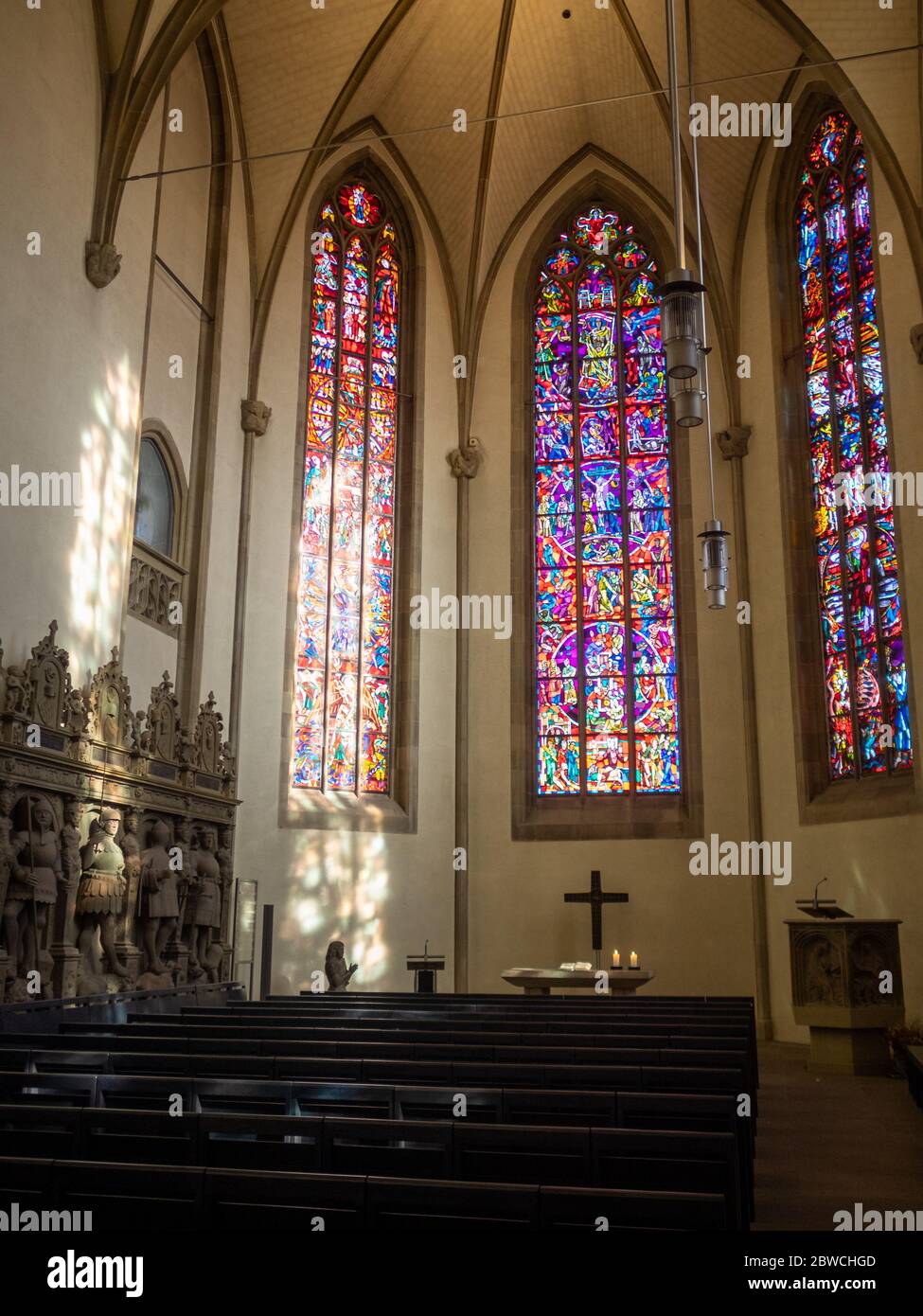 Stuttgart Stiftskirche intérieur Banque D'Images