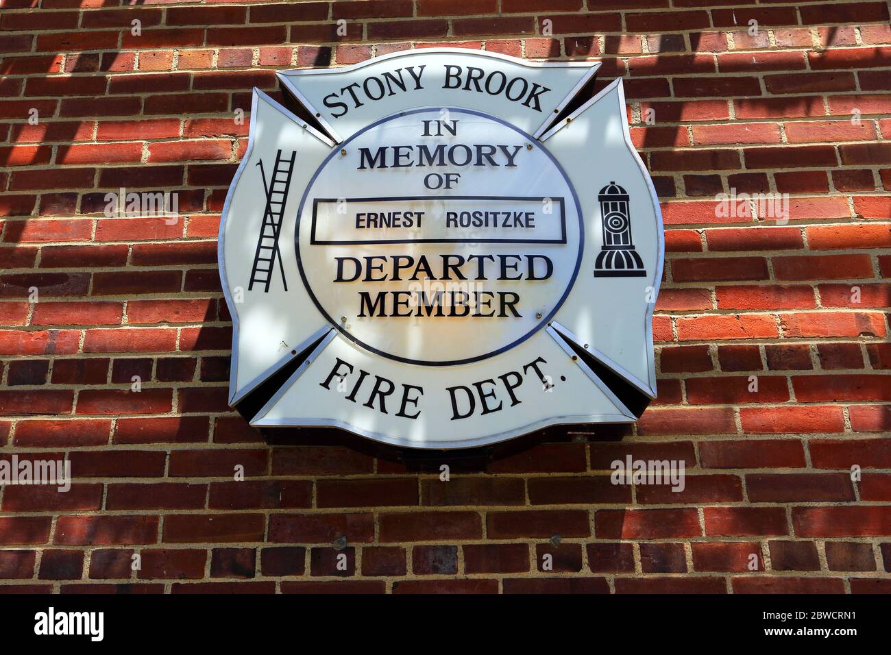 Le service des incendies de Stony Brook rend hommage à long Island New York Banque D'Images