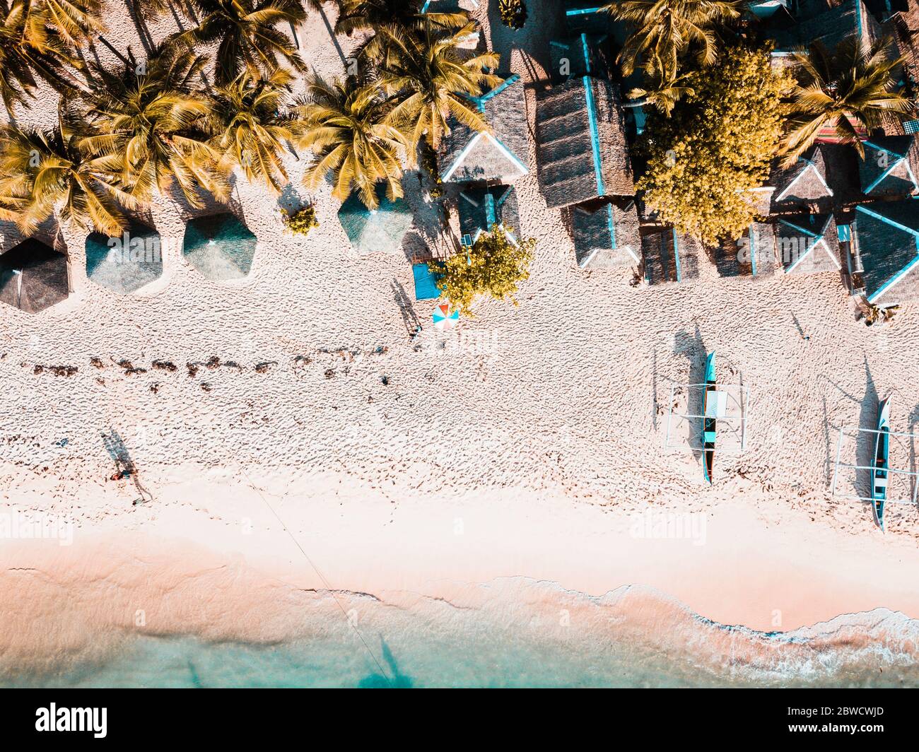 Plage blanche sur l'île de Siargao Banque D'Images