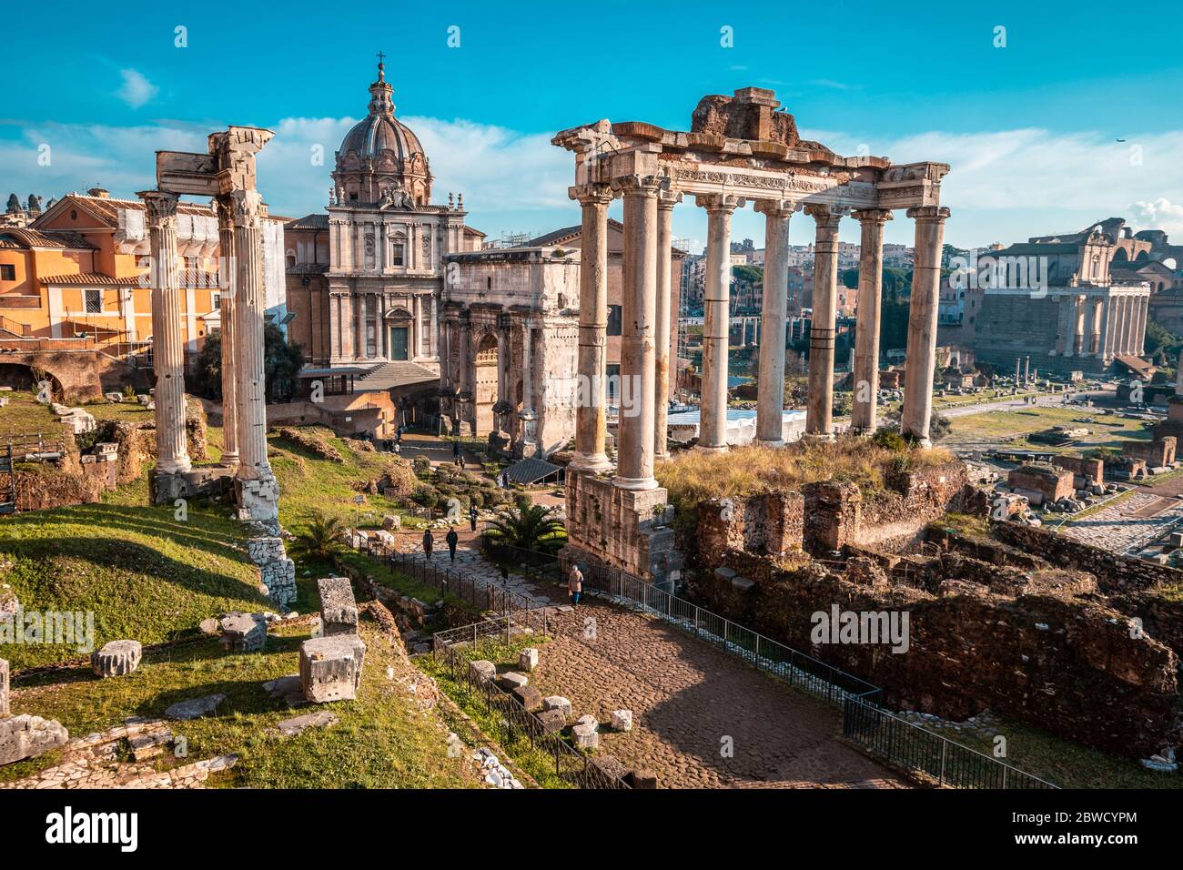 Le Forum Romain, à Rome, Italie Banque D'Images