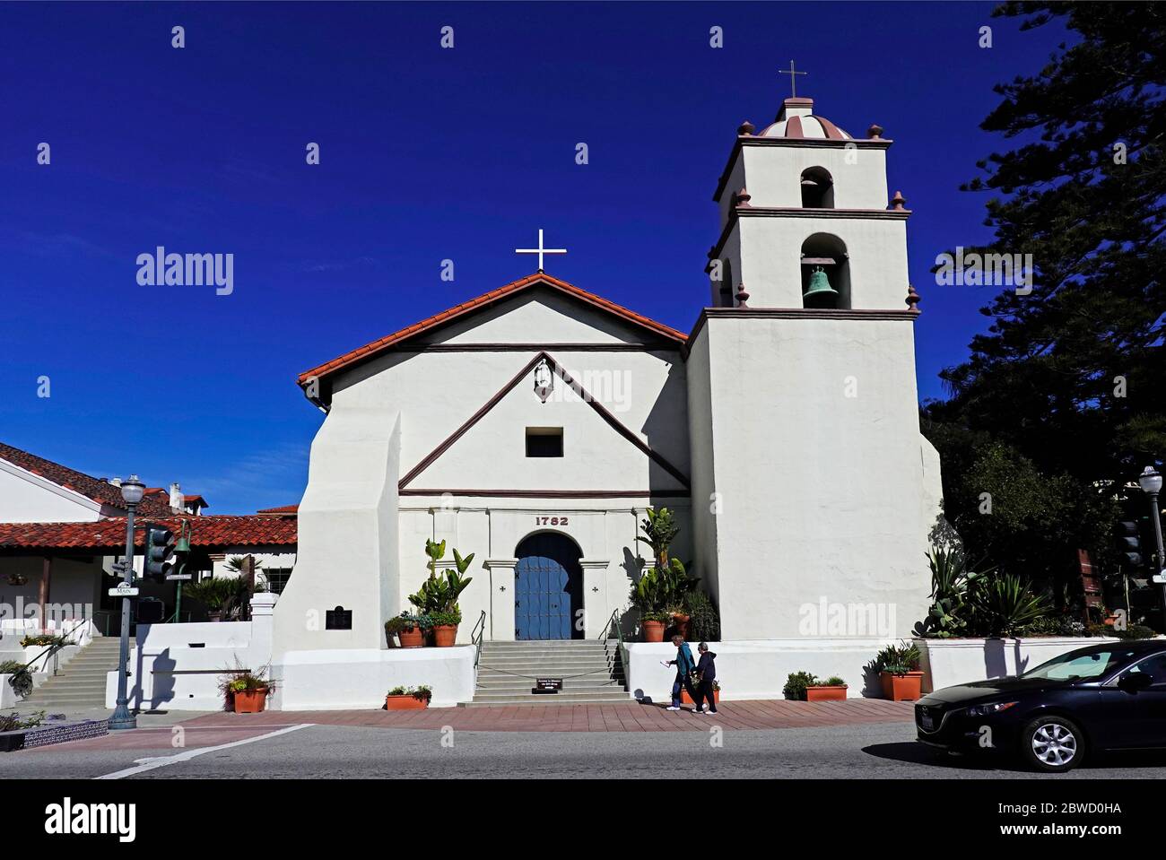 Mission San Buenaventura centre ville Ventura CA Banque D'Images