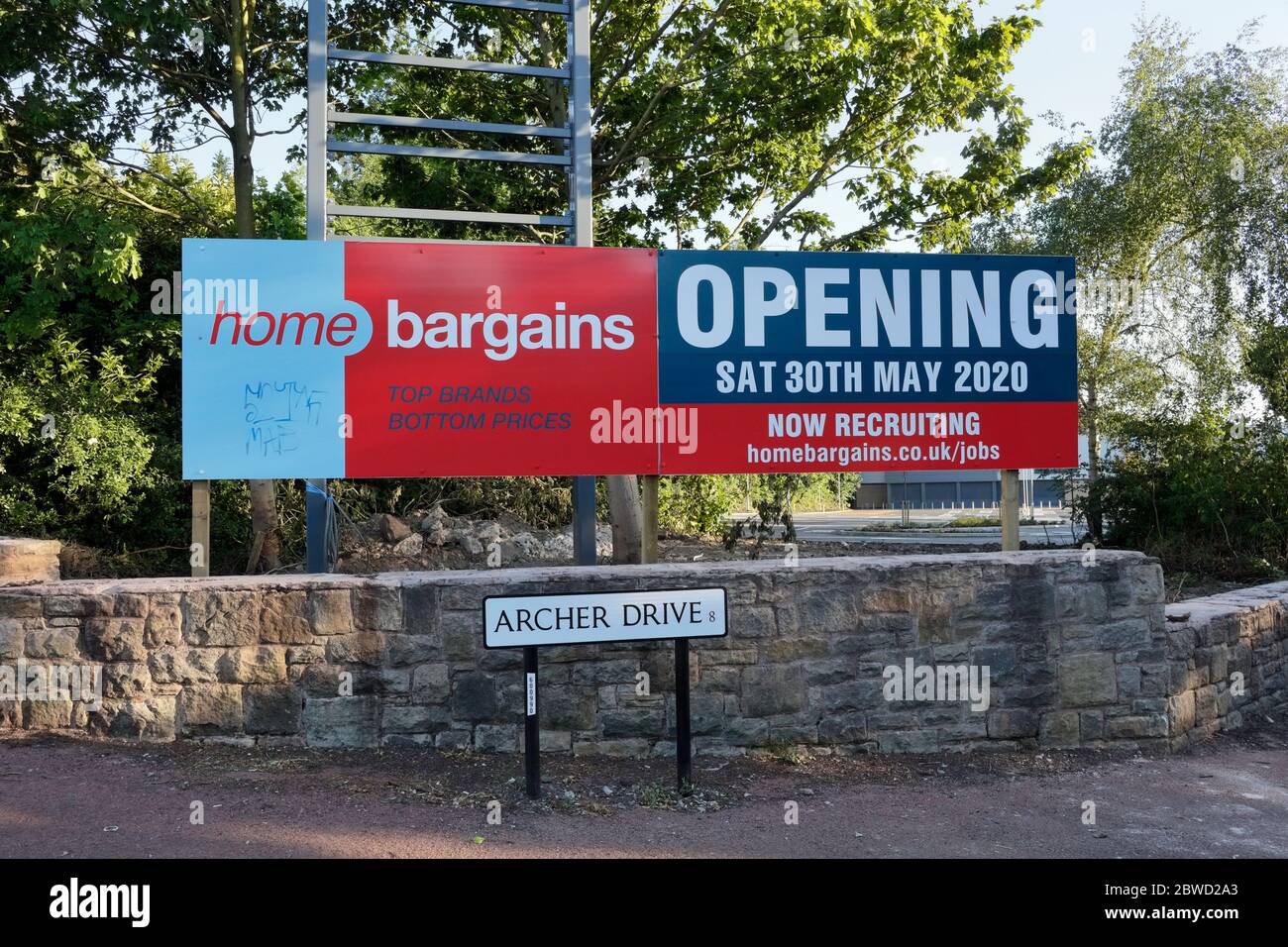 Ouverture d'un nouveau magasin Home Bargains Banque D'Images