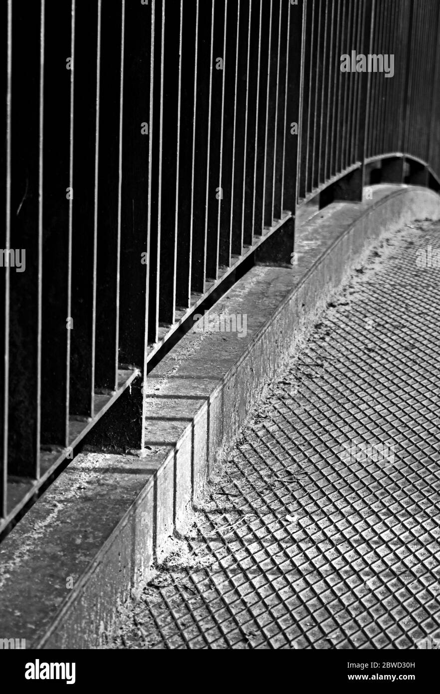 Détail pont en noir et blanc Banque D'Images