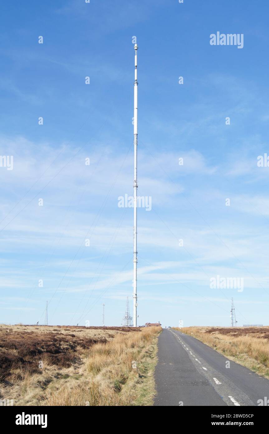 Winter Hill émetteur émetteur émetteur station de transmission Angleterre Horwich Rivington UK TV radio Arqiva Banque D'Images