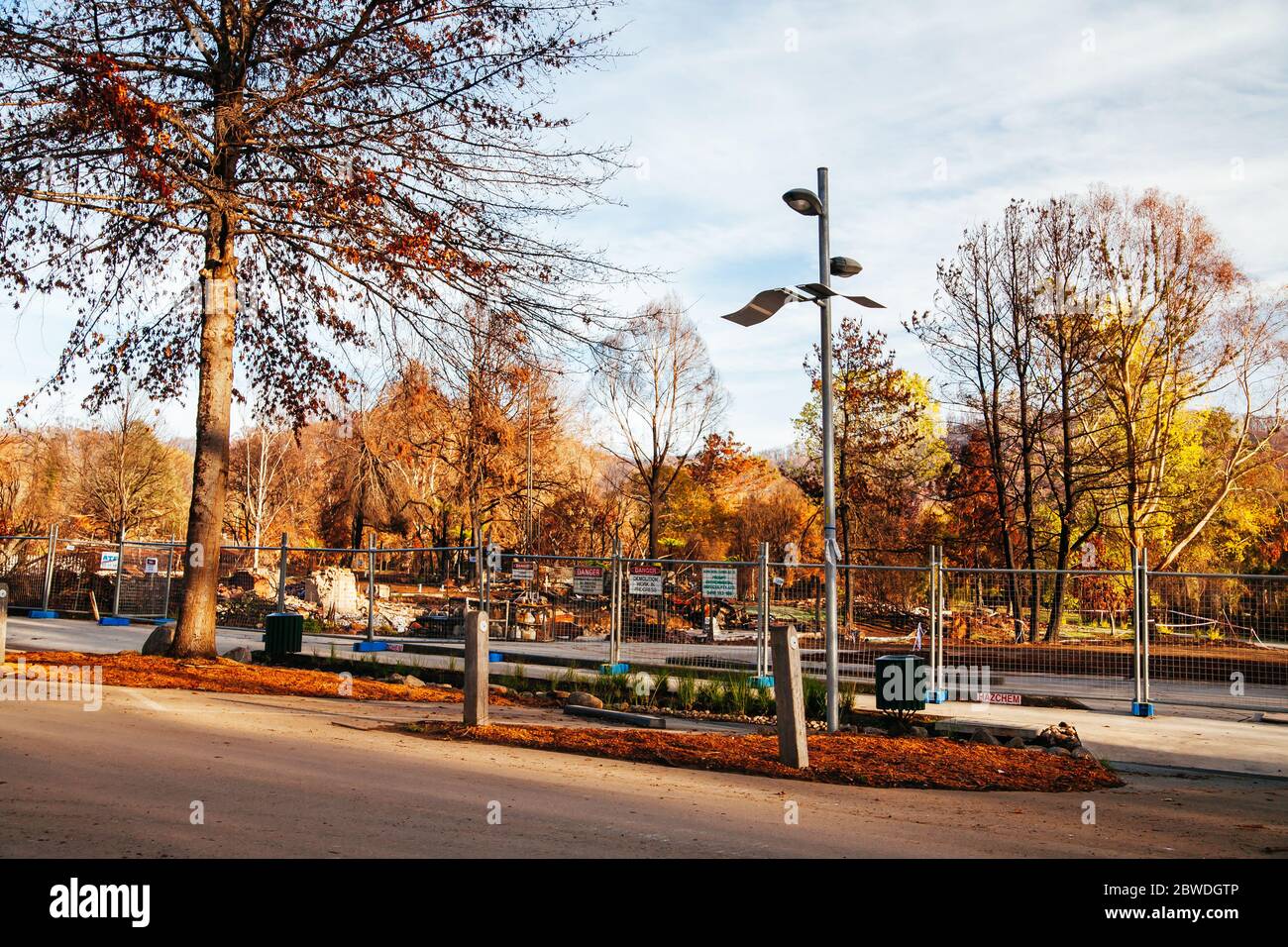 Marysville après les feux du samedi noir en Australie Banque D'Images
