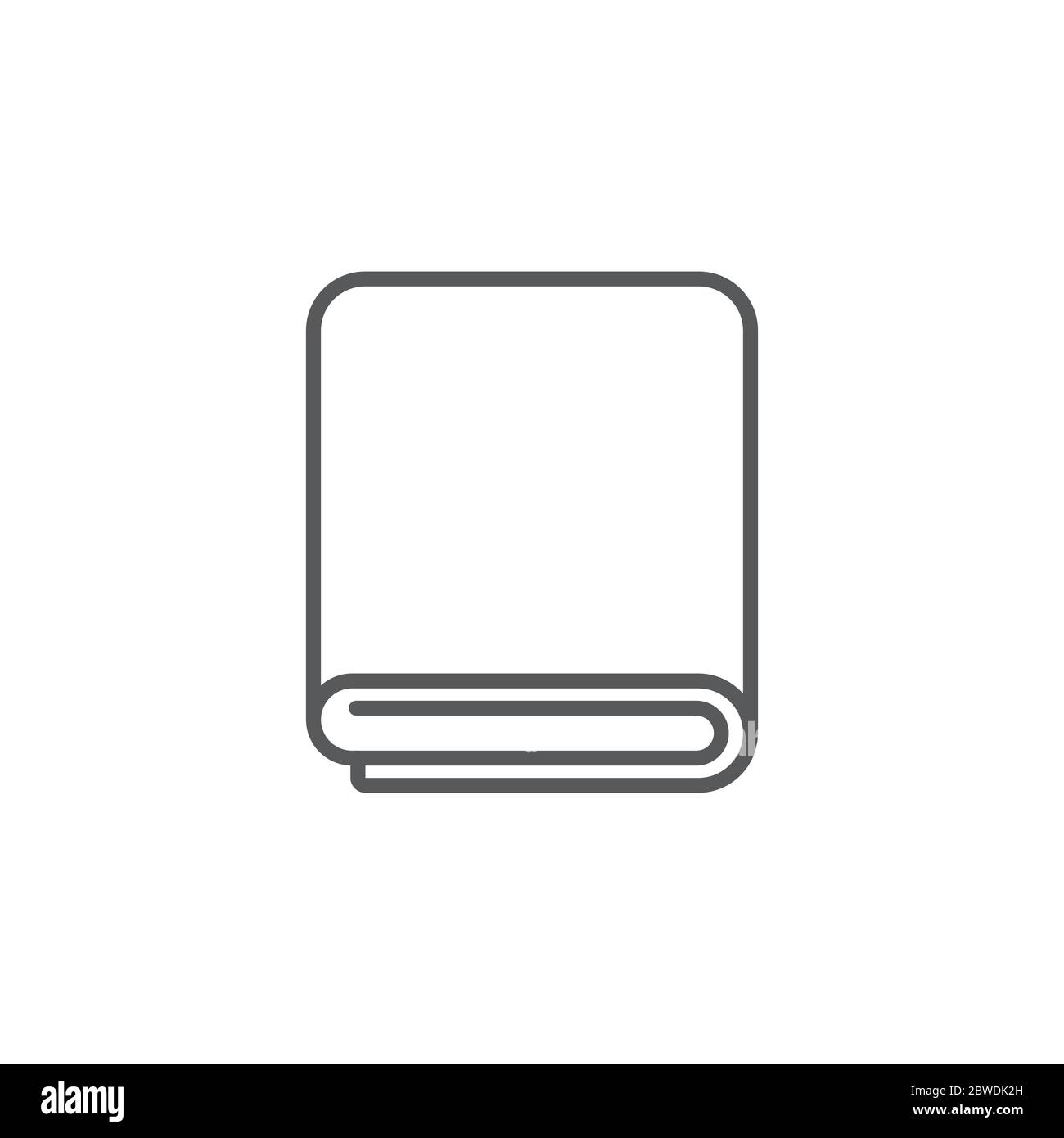 Symbole d'icône vecteur de serviette de toilette isolé sur fond blanc Illustration de Vecteur