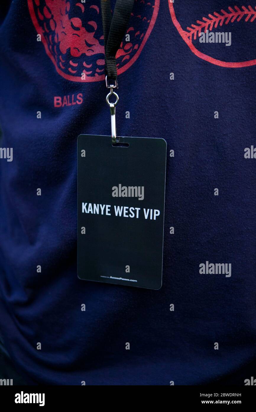 Longe pour un accès VIP à la représentation de Kanye West au Big Day Out, Melbourne, 2012. Banque D'Images