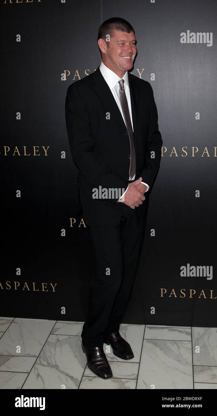 James Packer, à l'ouverture de la boutique Paspaley, Melbourne, 14 mai 2013. Banque D'Images