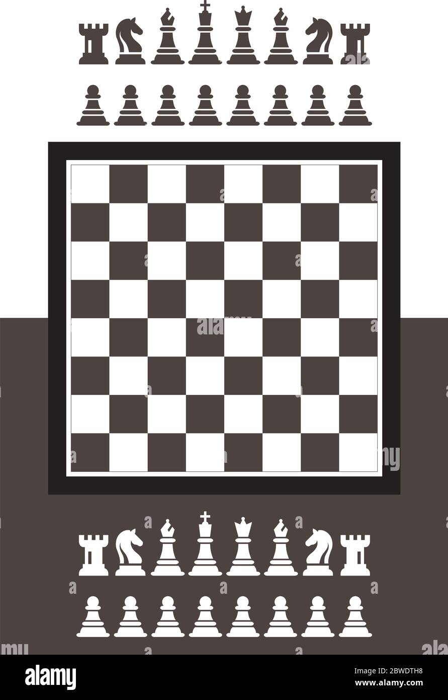 Jeu d'échecs dans le style d'illustration vectorielle, télévision. Les chiffres d'échecs le roi, La Reine, l'évêque, Chevalier, Tour, Pion. Jeu d'illustration. Jeu d'arrière-plan. Illustration de Vecteur