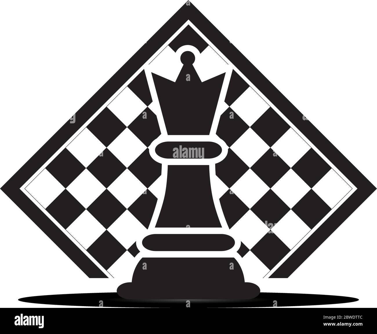 Concept de stratégie d'entreprise avec des chiffres sur un échiquier d'illustration vectorielle moderne. Pièces d'Échecs noir chiffres Illustration. Illustration de Vecteur