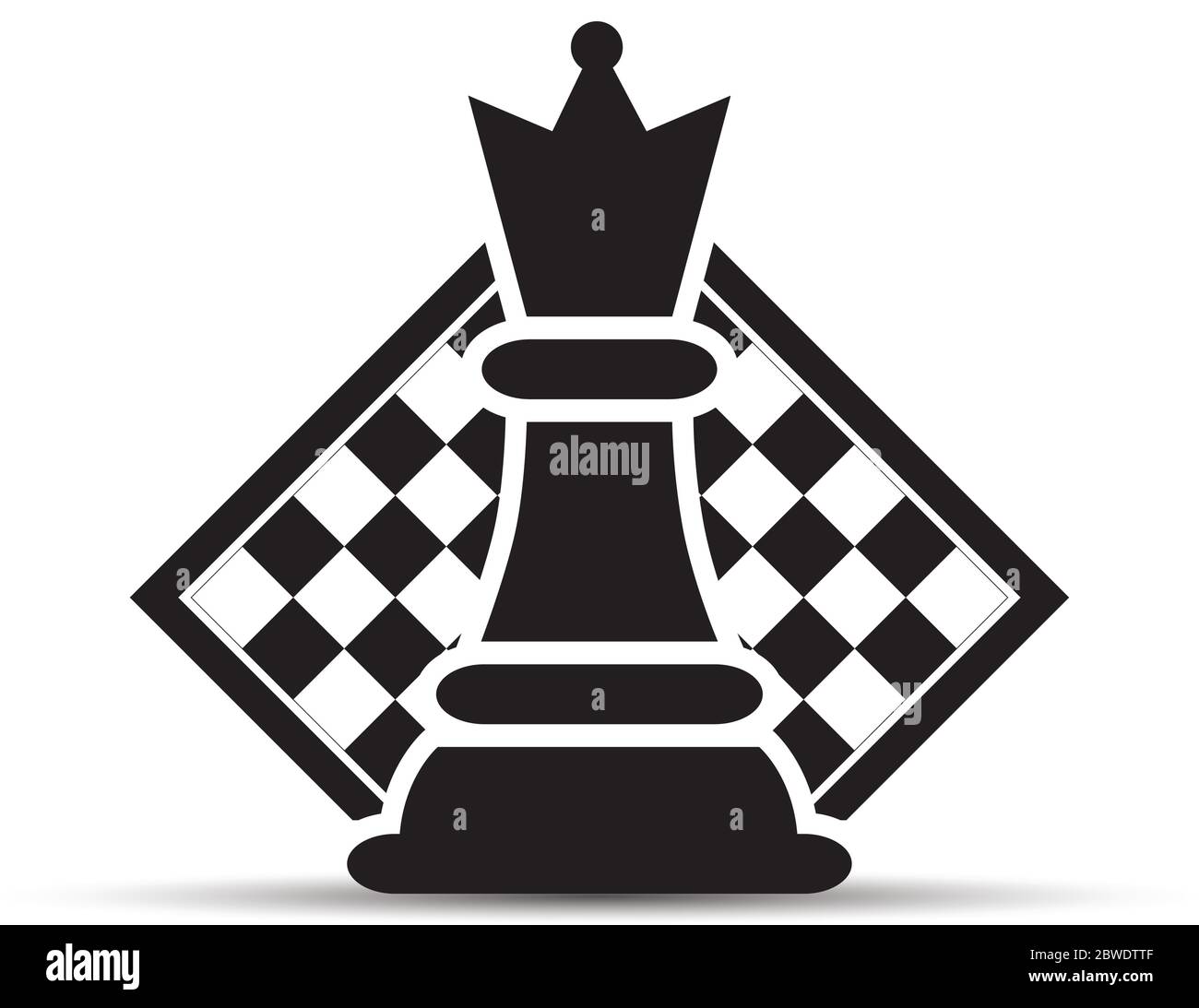 Concept de stratégie d'entreprise avec des chiffres sur un échiquier d'illustration vectorielle moderne. Pièces d'Échecs noir chiffres Illustration. Illustration de Vecteur