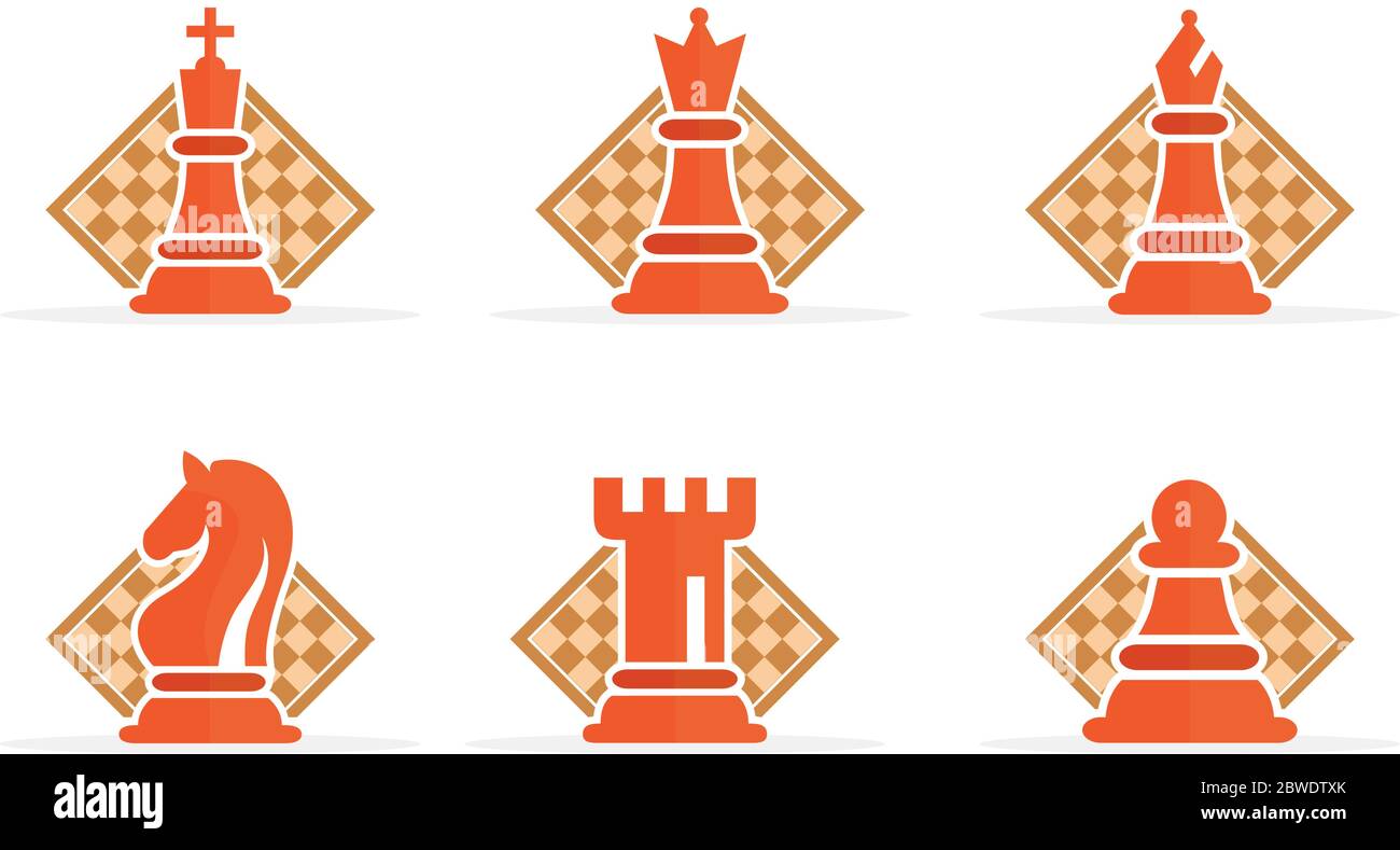 Concept de stratégie d'entreprise avec des chiffres sur un échiquier Vector illustration couleur moderne. Les chiffres d'Échecs couleur Pièces Illustration. Illustration de Vecteur