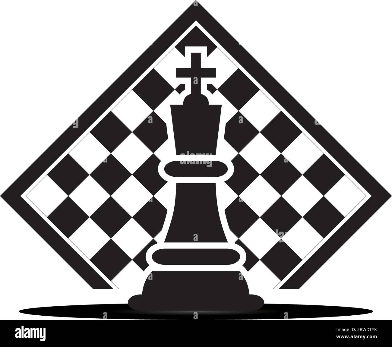 Concept de stratégie d'entreprise avec des chiffres sur un échiquier d'illustration vectorielle moderne. Pièces d'Échecs noir chiffres Illustration. Illustration de Vecteur