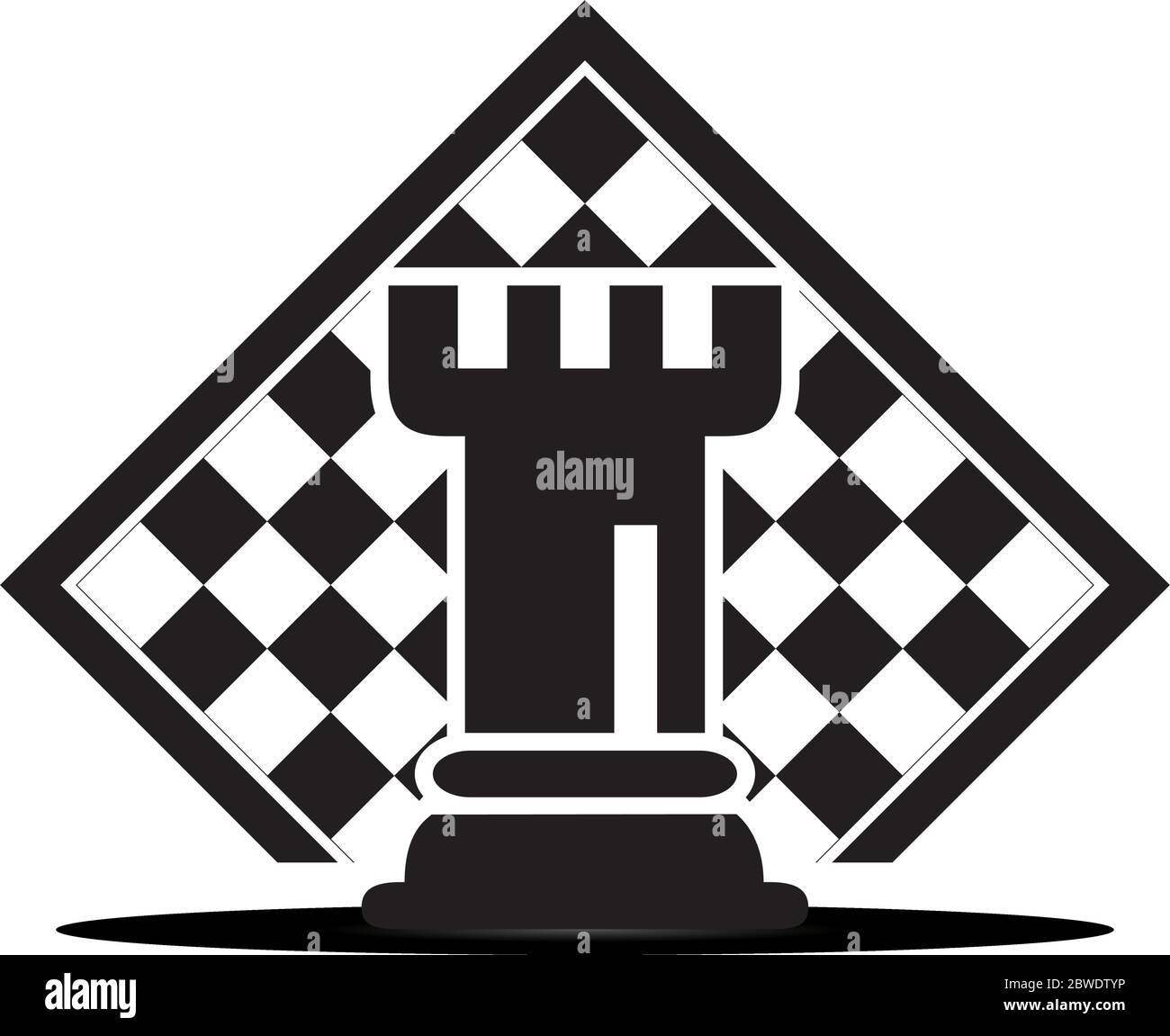 Concept de stratégie d'entreprise avec des chiffres sur un échiquier d'illustration vectorielle moderne. Pièces d'Échecs noir chiffres Illustration. Illustration de Vecteur
