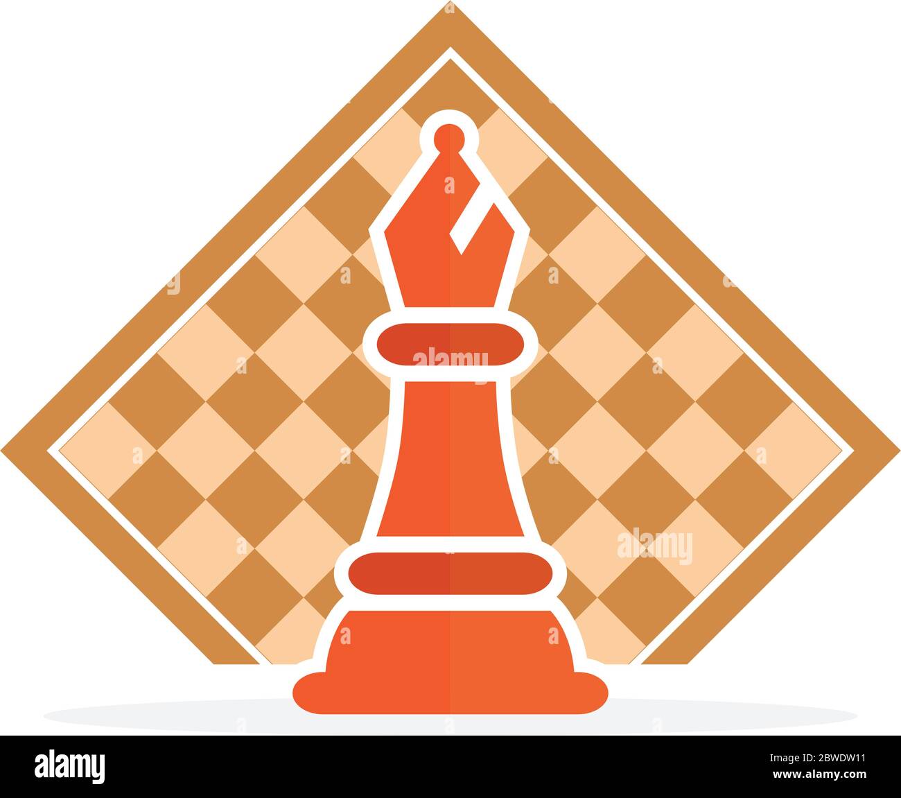 Concept de stratégie d'entreprise avec des chiffres sur un échiquier d'illustration vectorielle moderne. Les chiffres d'Échecs couleur Pièces Illustration. Illustration de Vecteur