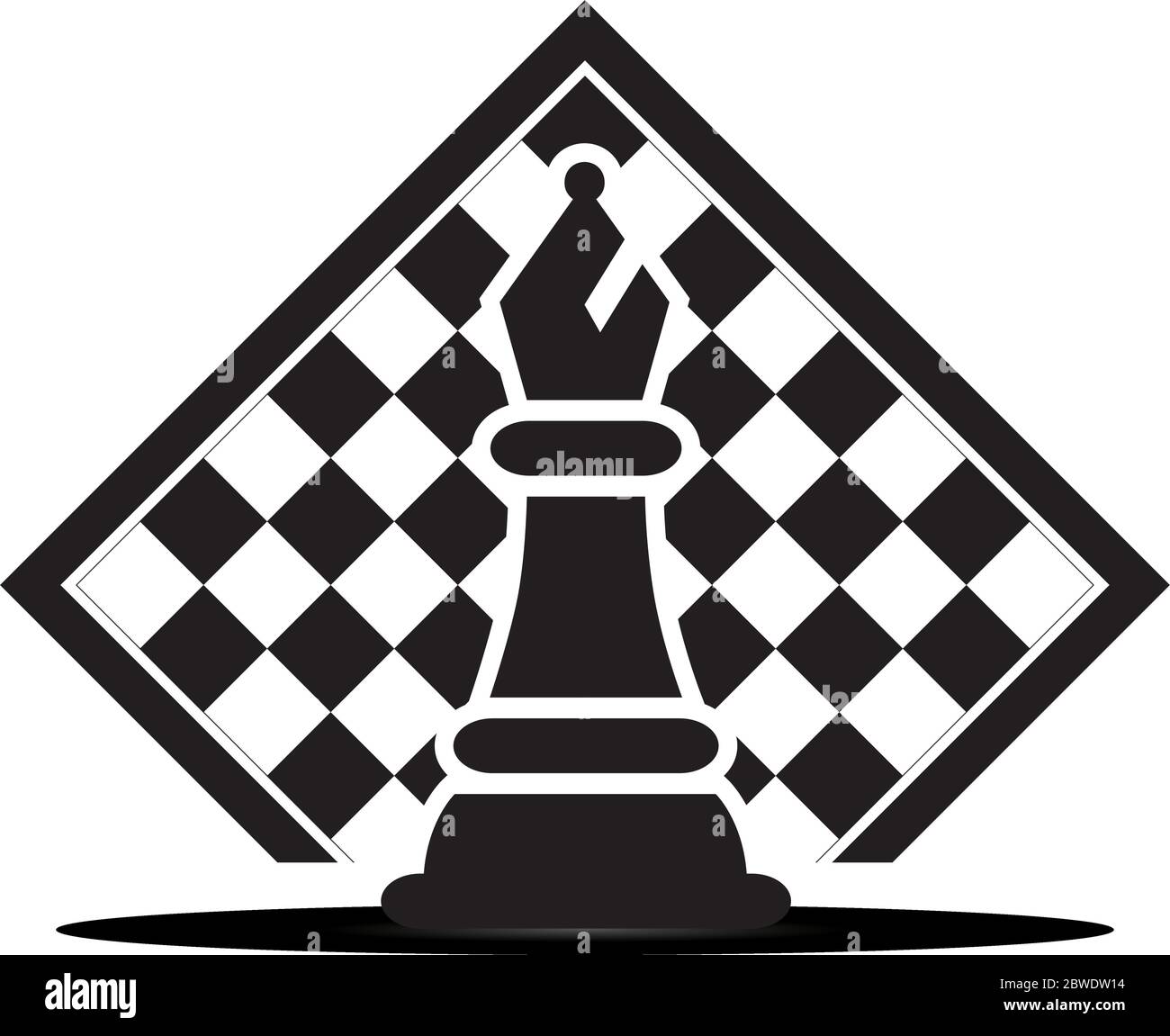 Concept de stratégie d'entreprise avec des chiffres sur un échiquier d'illustration vectorielle moderne. Pièces d'Échecs noir chiffres Illustration. Illustration de Vecteur