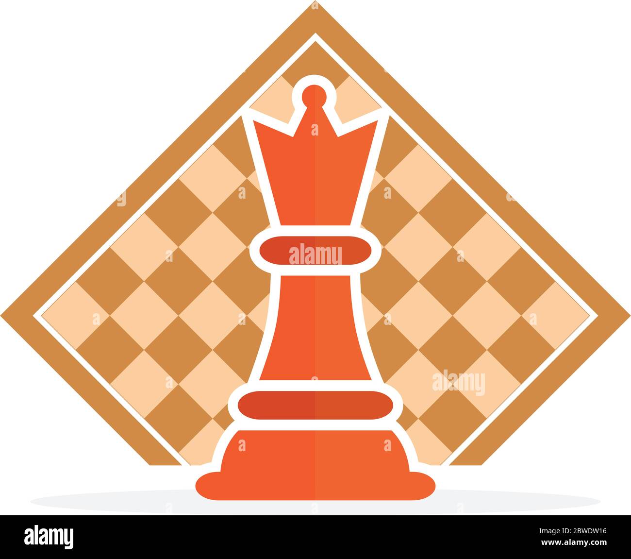 Concept de stratégie d'entreprise avec des chiffres sur un échiquier d'illustration vectorielle moderne. Les chiffres d'Échecs couleur Pièces Illustration. Illustration de Vecteur