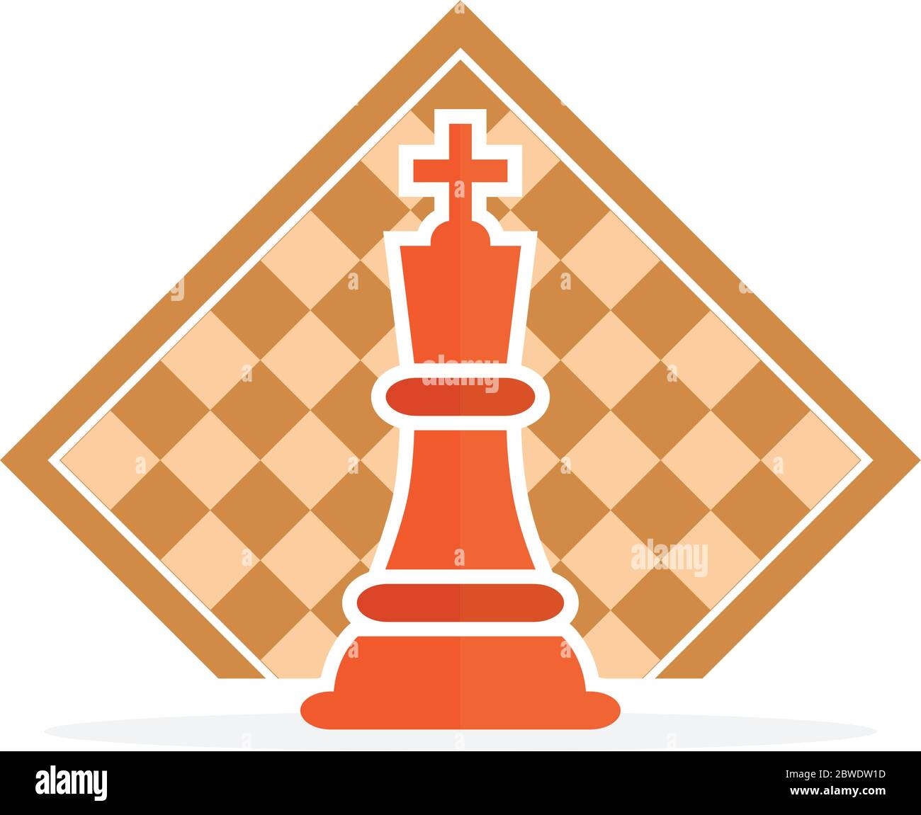 Concept de stratégie d'entreprise avec des chiffres sur un échiquier d'illustration vectorielle moderne. Les chiffres d'Échecs couleur Pièces Illustration. Illustration de Vecteur