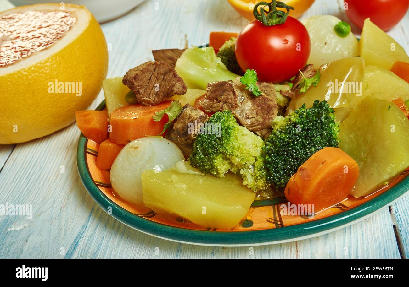 Tajine Jelbana, ragoût de viande qui est préparé avec des pois